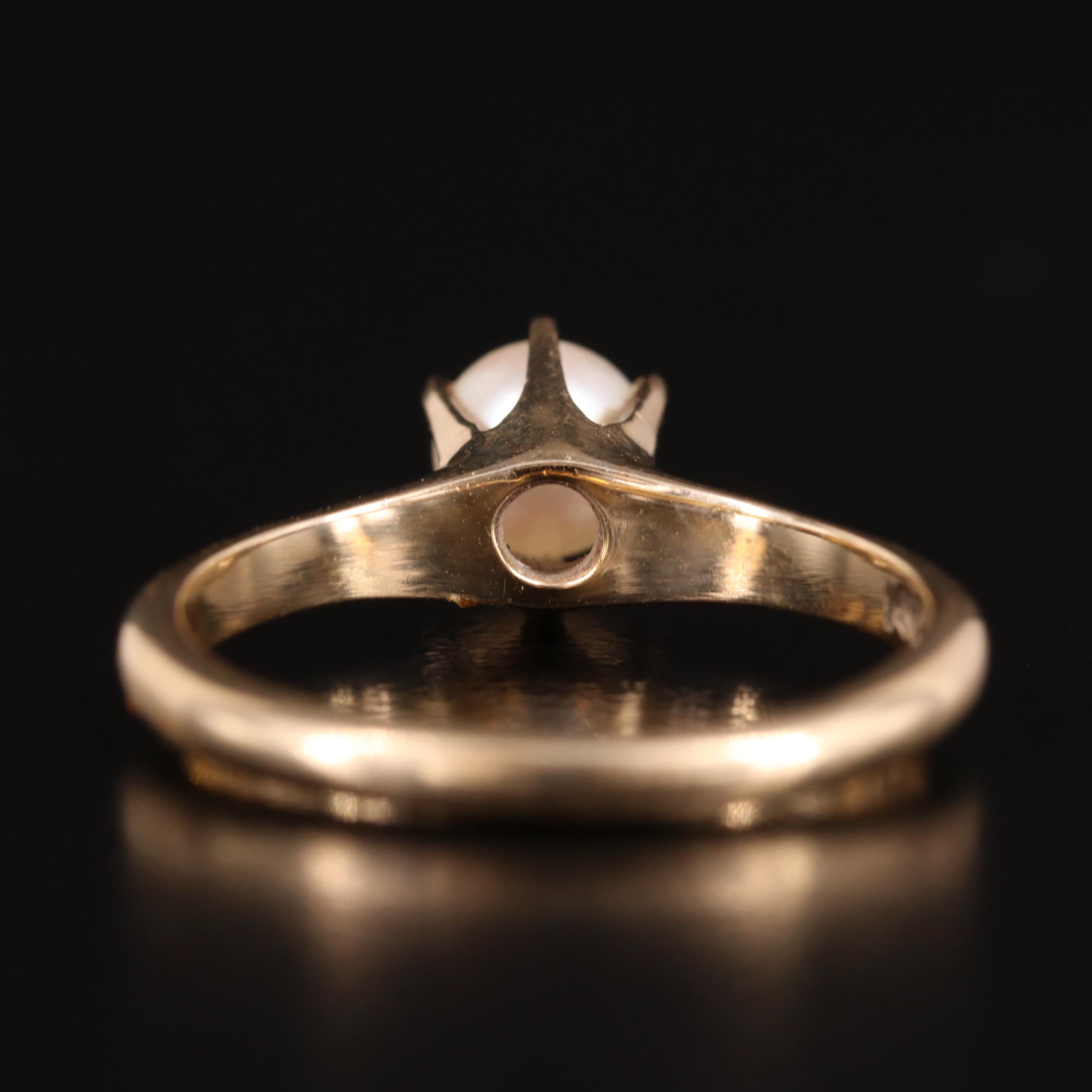 Vintage 14K Pearl Ring