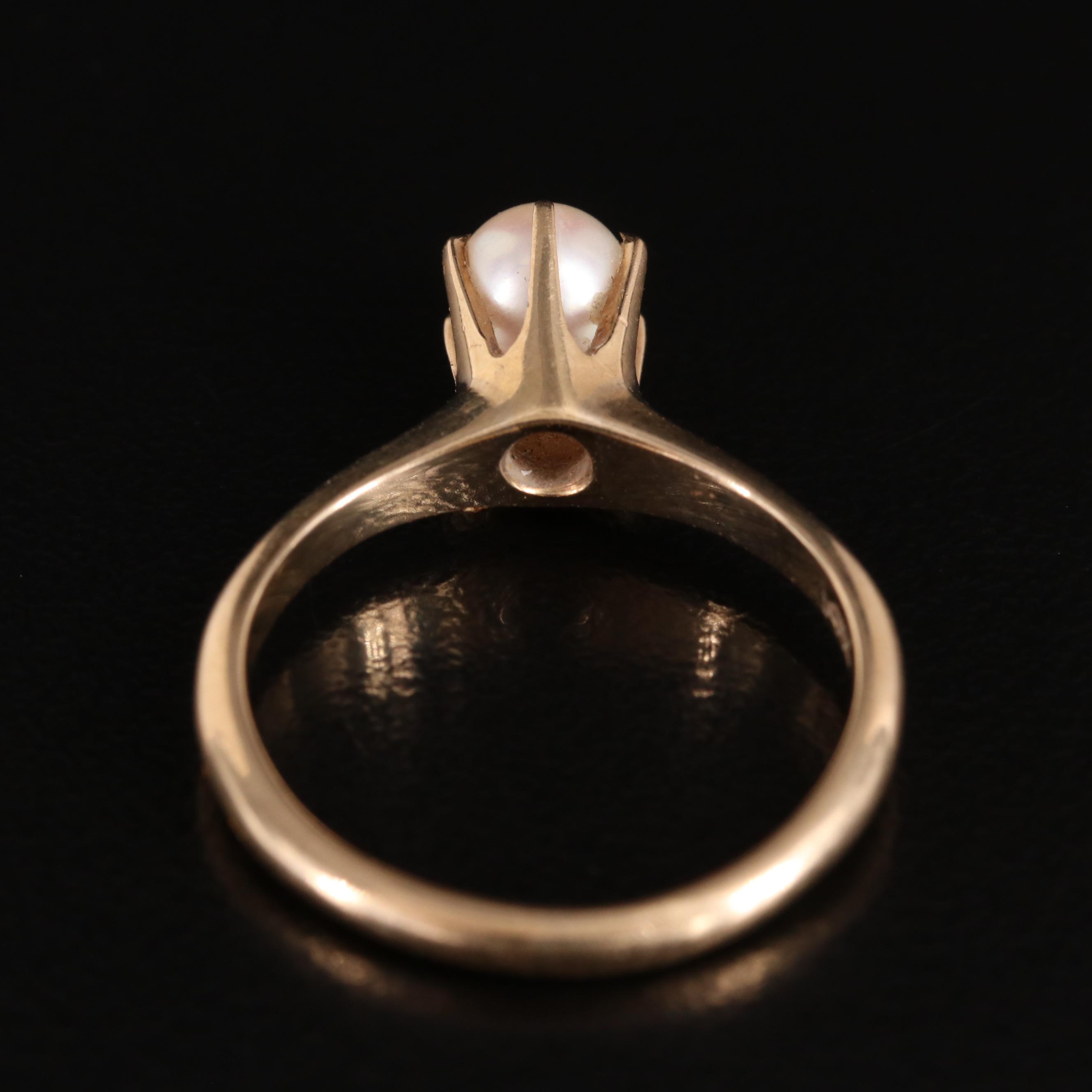 Vintage 14K Pearl Ring