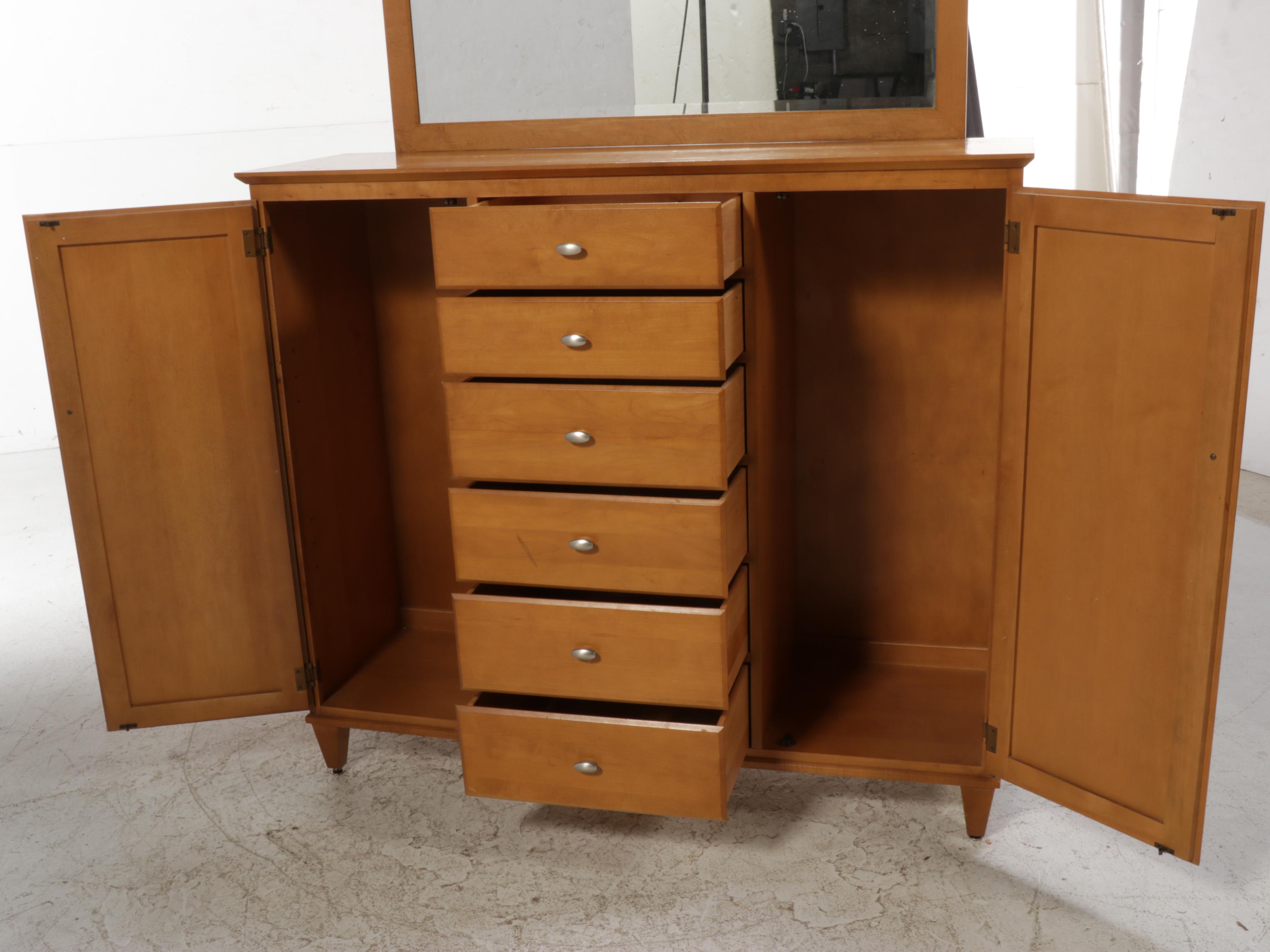 Ethan Allen Maple Dresser with Mirror