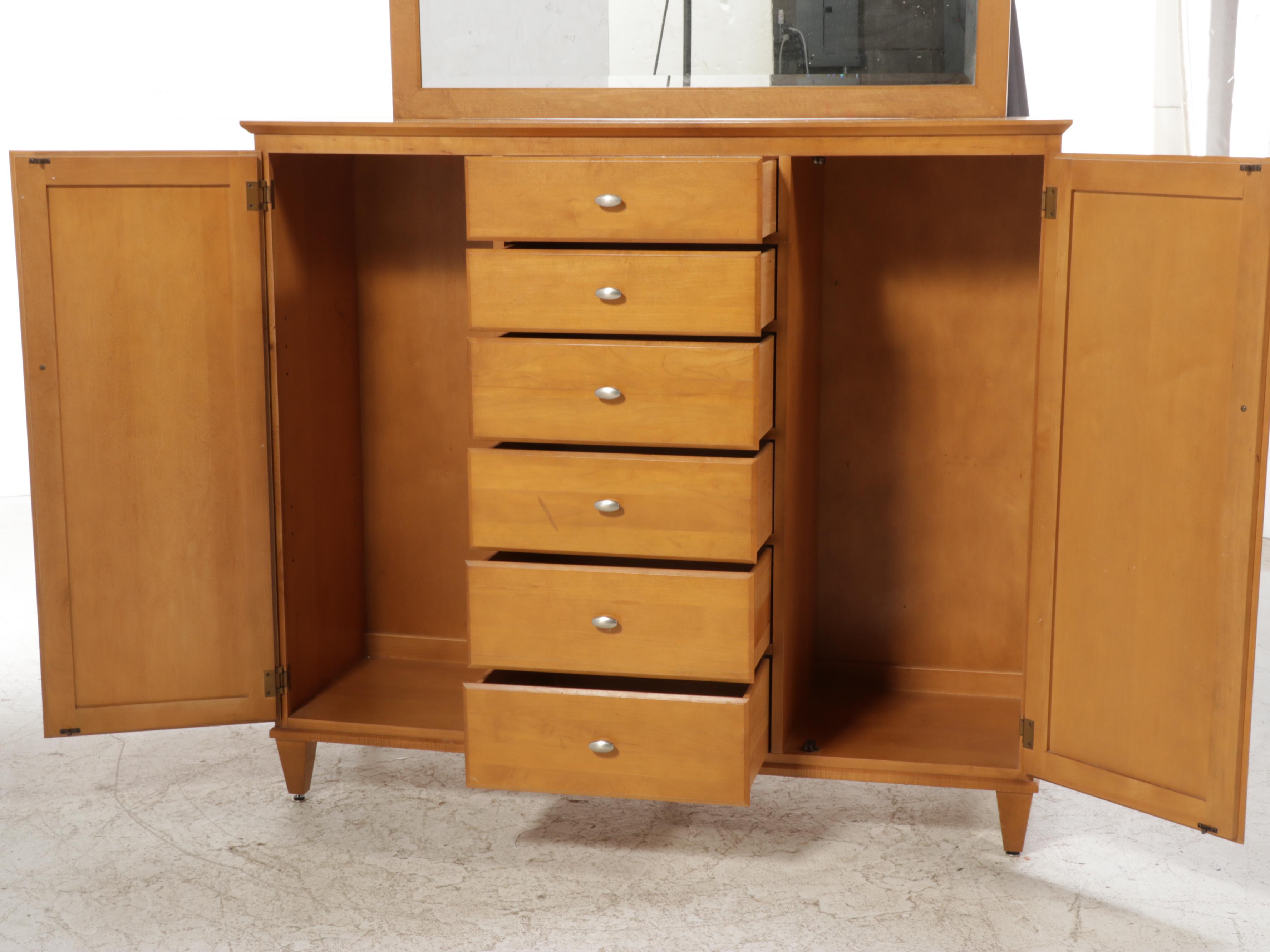 Ethan Allen Maple Dresser with Mirror