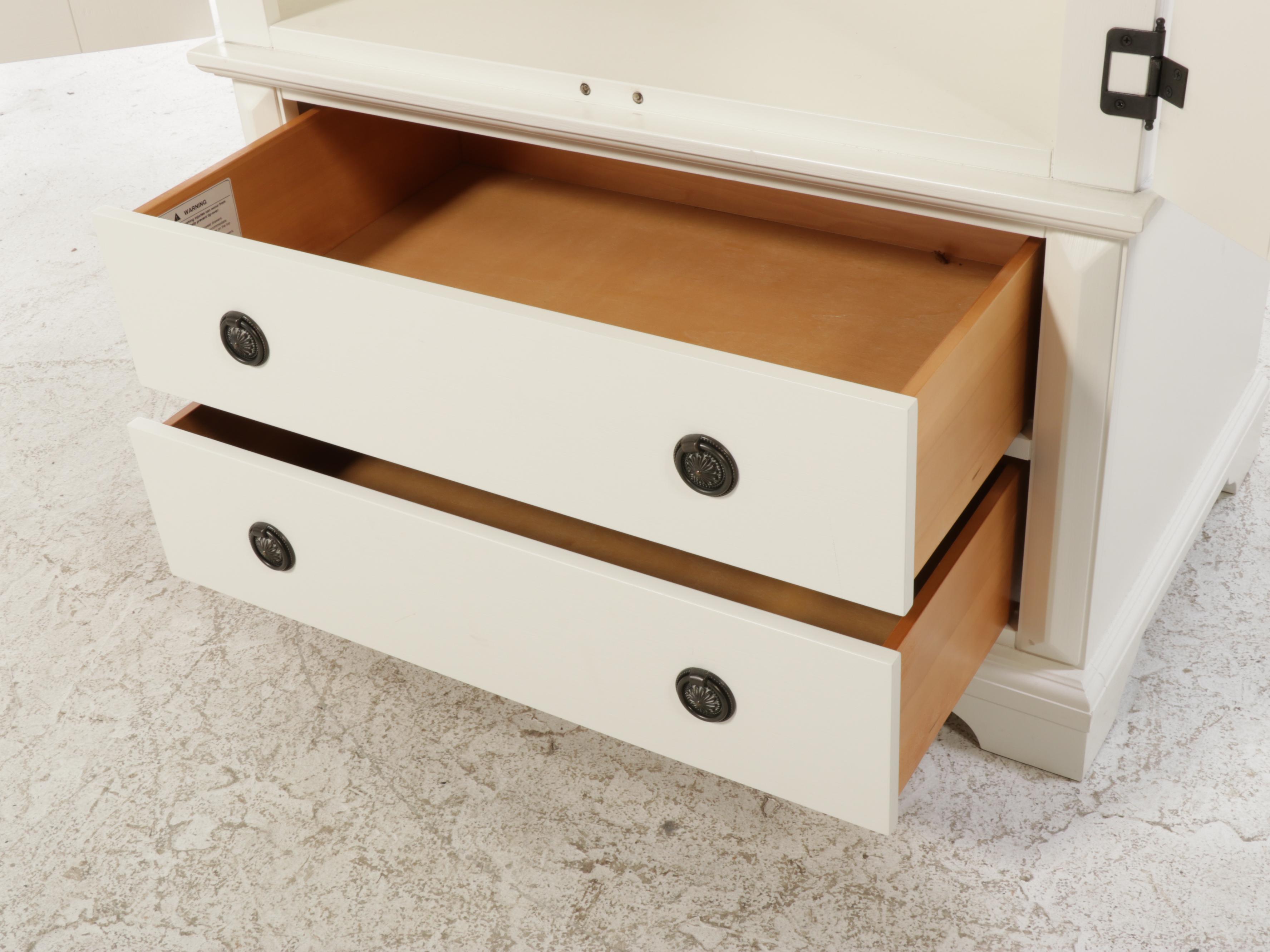 White-Painted Wooden Armoire