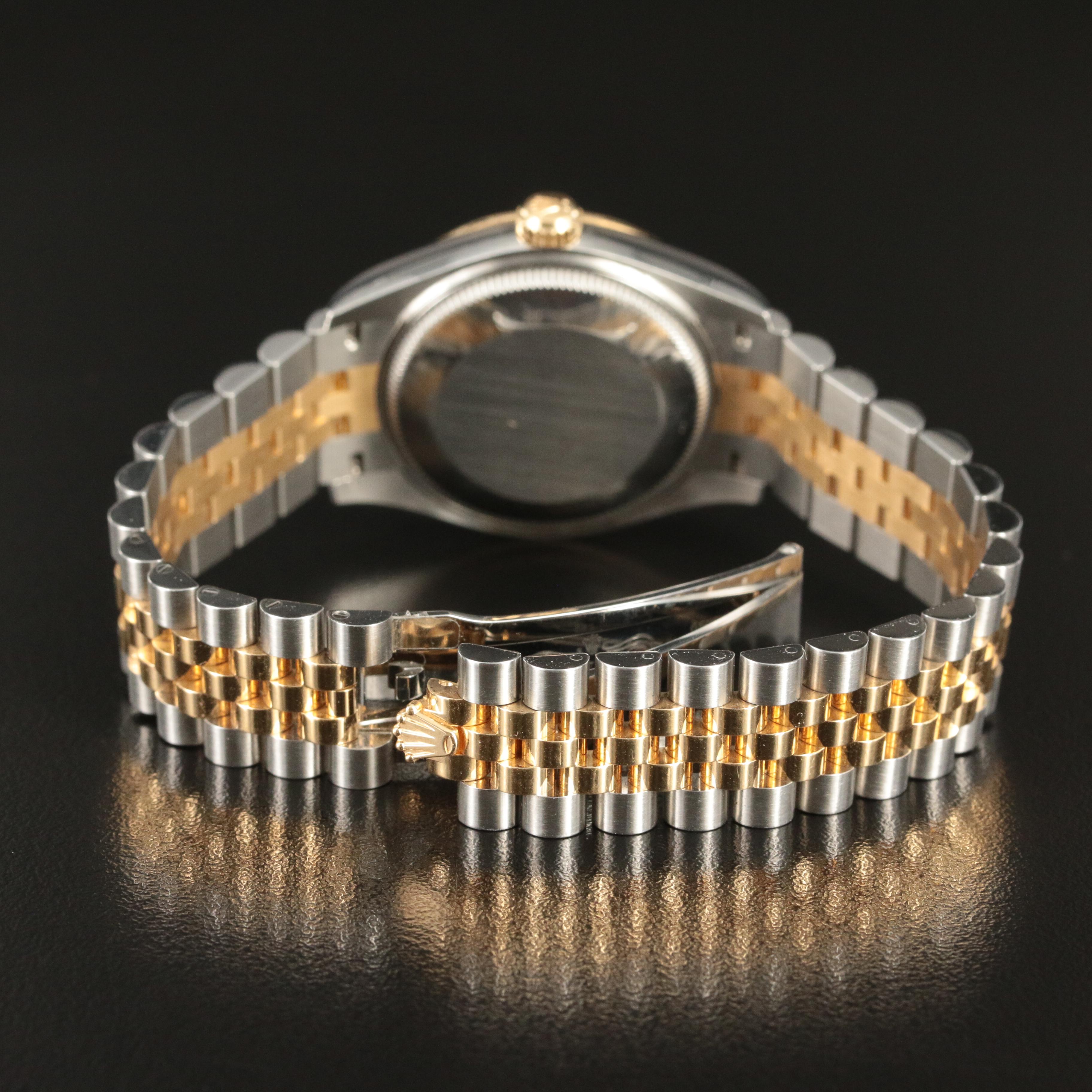 Rolex Oystersteel and 18K Gold Diamond Dial Datejust Watch