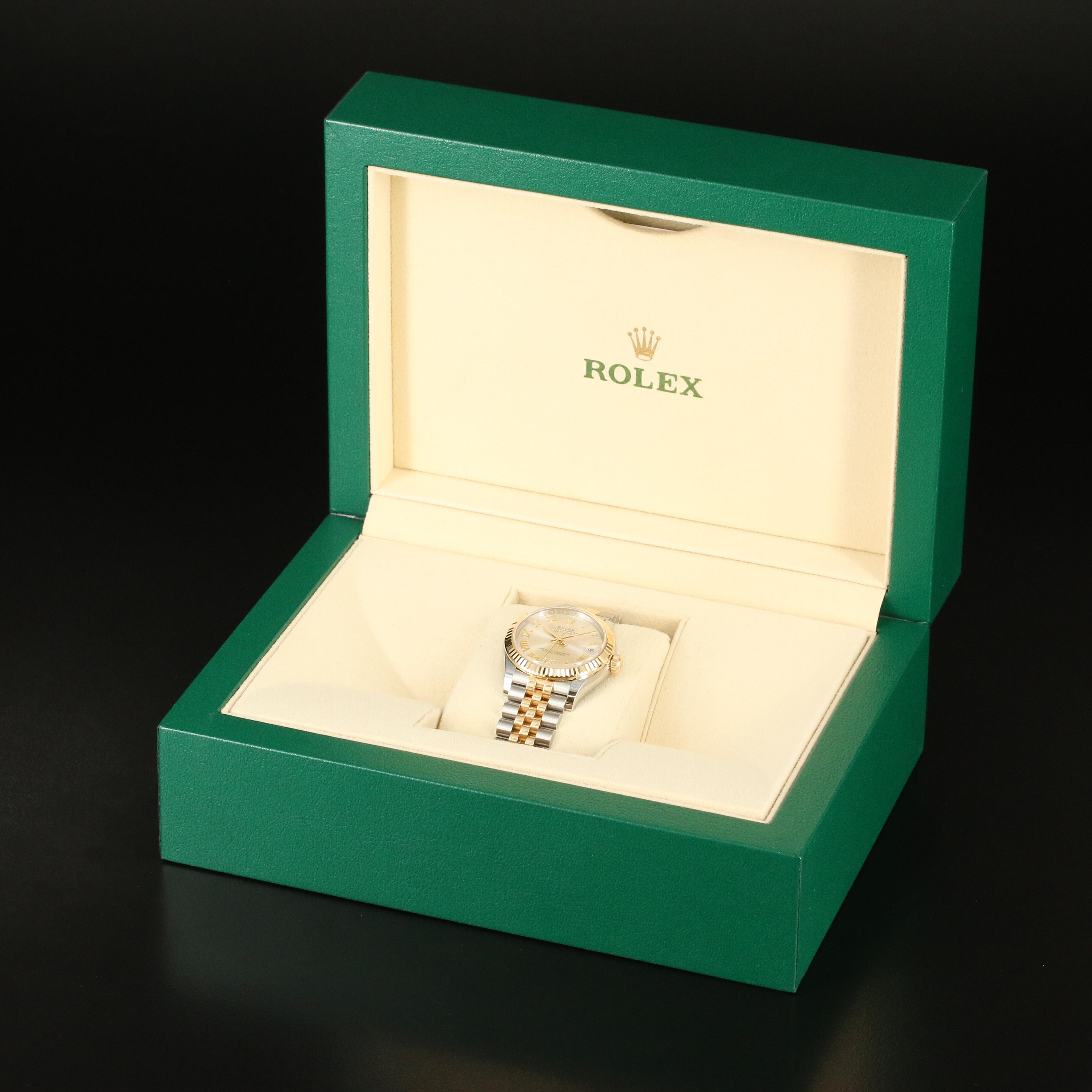 Rolex Oystersteel and 18K Gold Diamond Dial Datejust Watch