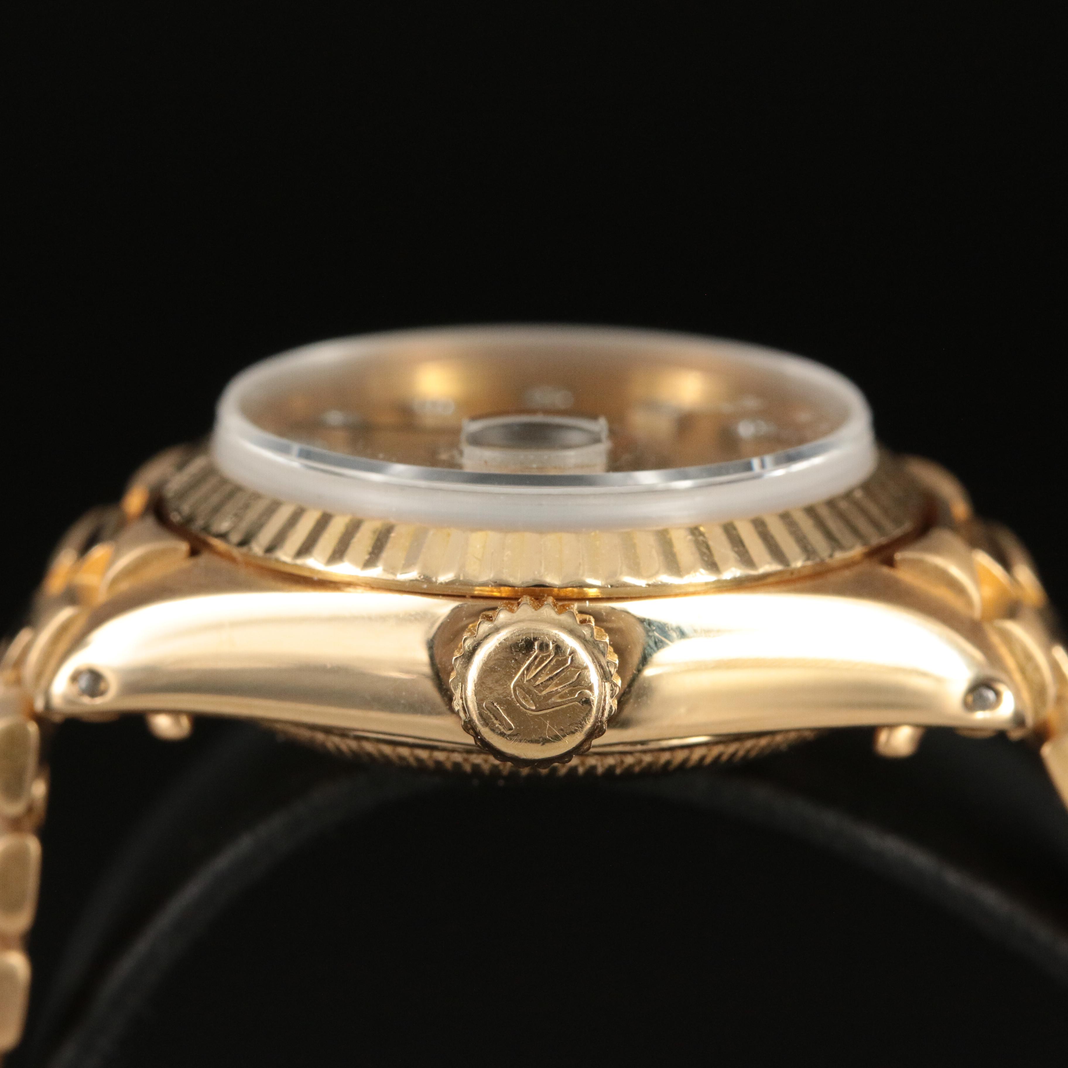 1981 Rolex Oyster Perpetual Custom Diamond Dial Datejust Watch