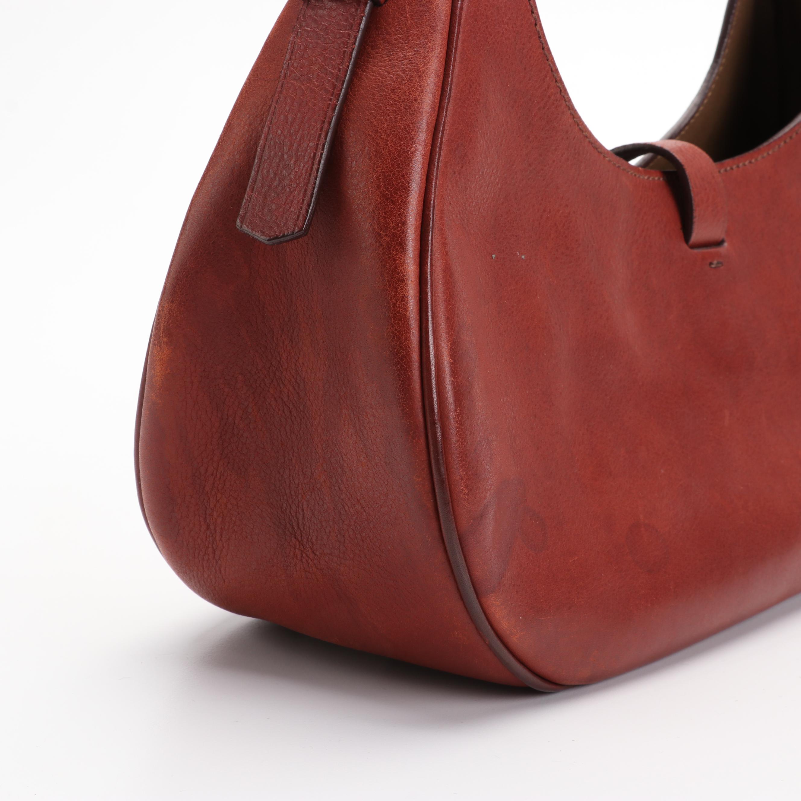 Prada Buffalo Easy Shoulder Bag in Brown Leather