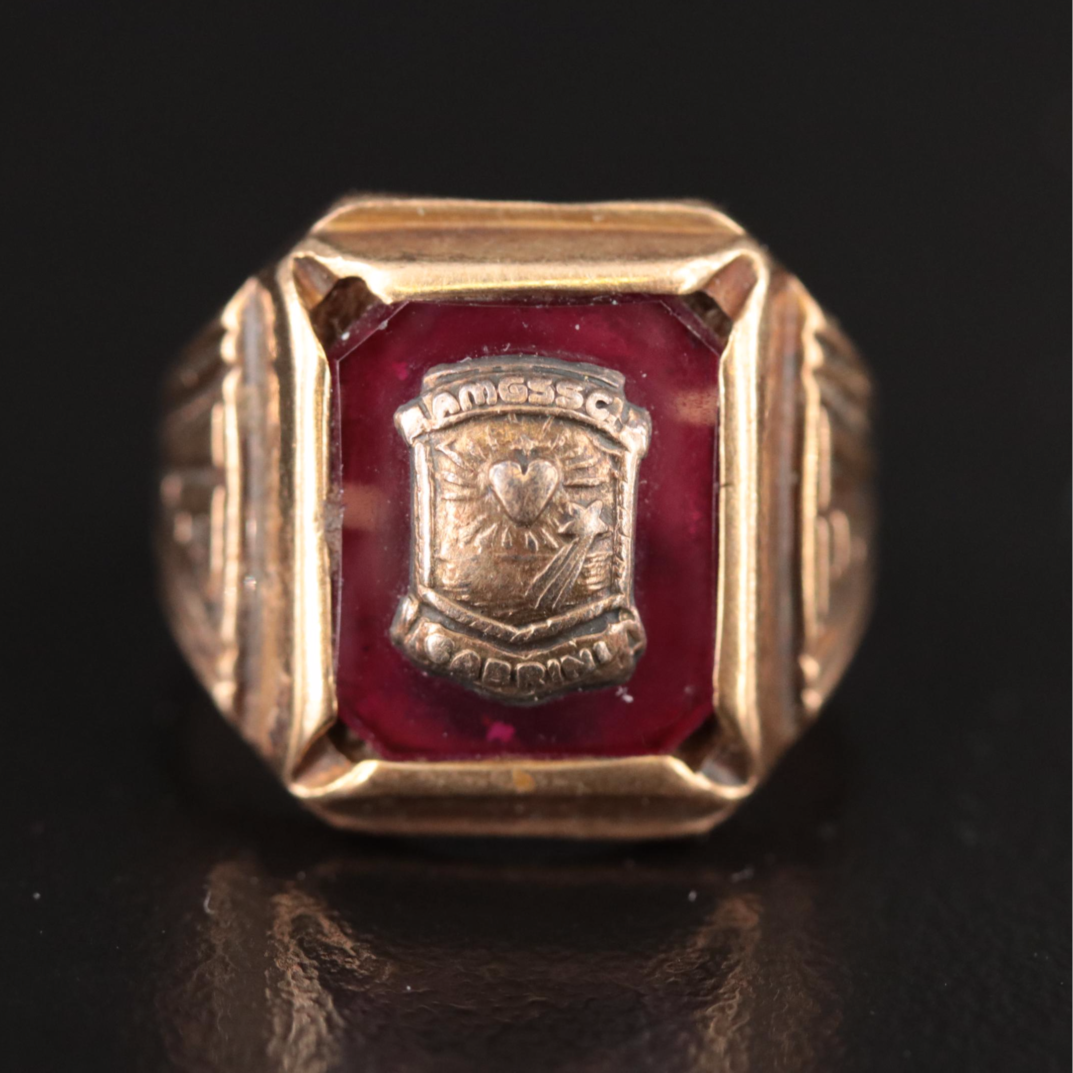 Vintage 1957 Ruby Class Ring