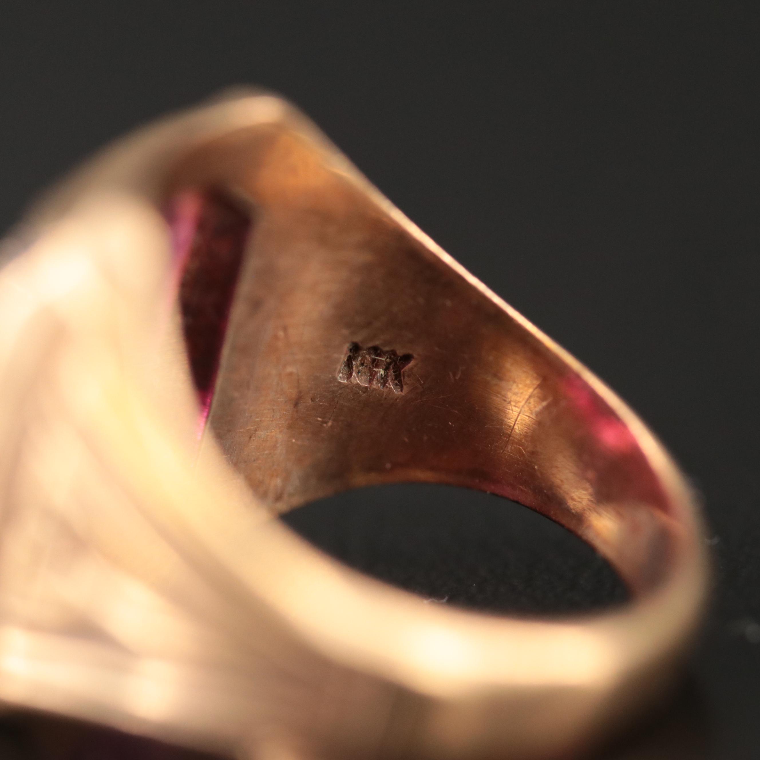 Vintage 1957 Ruby Class Ring