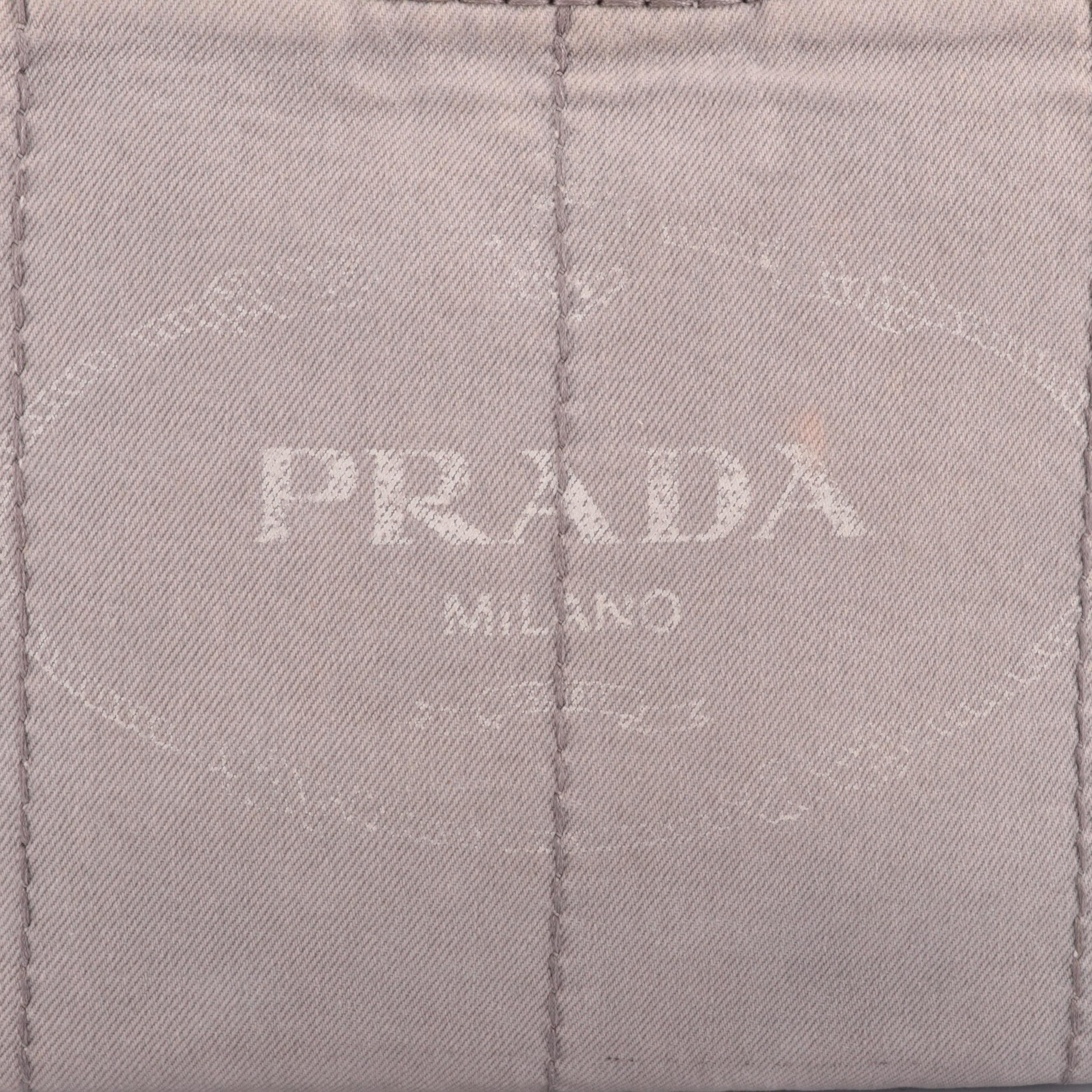 Prada Canapa Logo Tote in Granito Canvas
