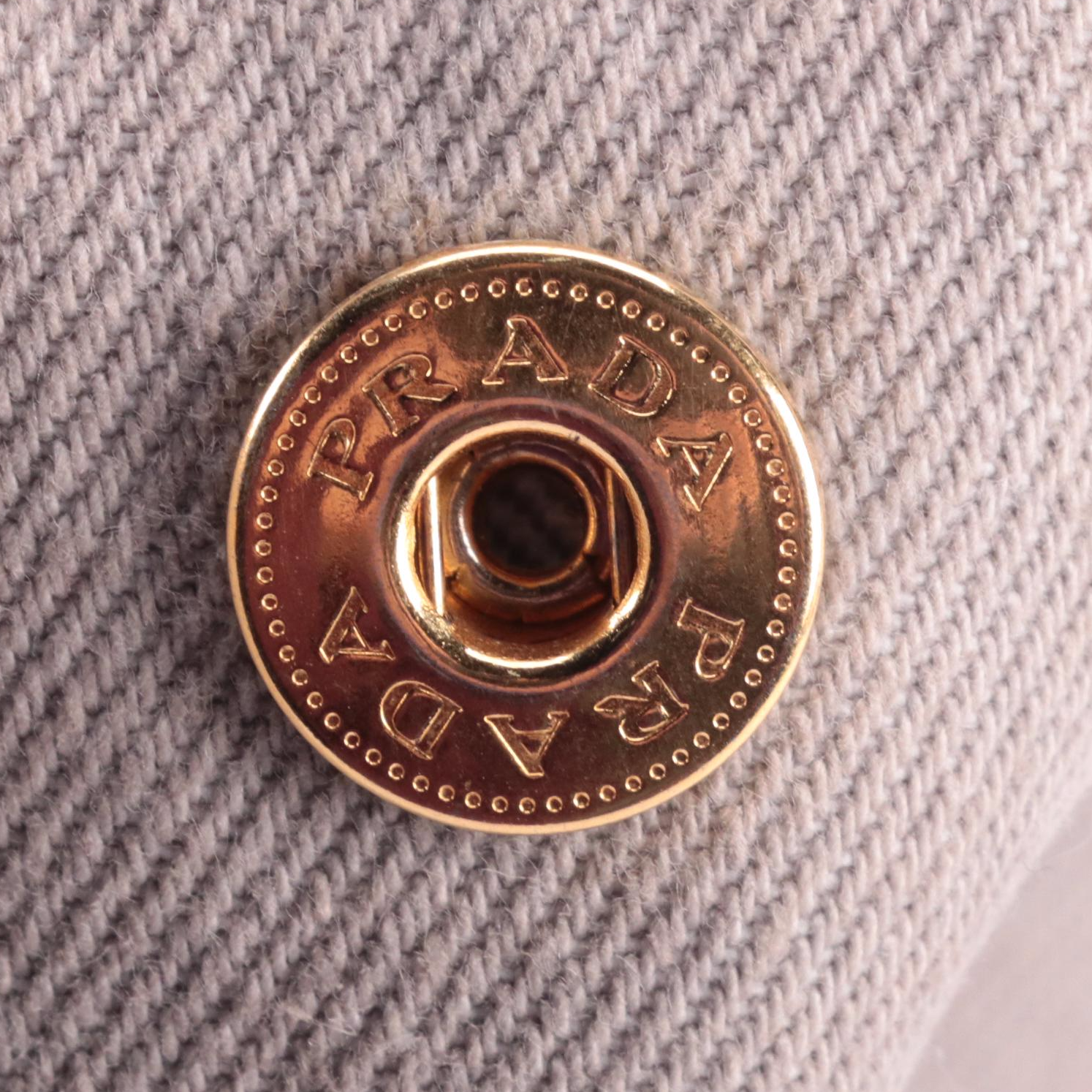 Prada Canapa Logo Tote in Granito Canvas