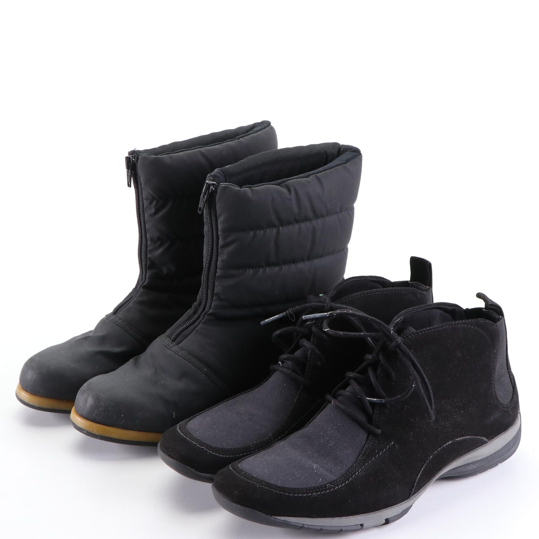 Truespirit by Easy Spirit Suede Ankle Boots and Naturalizer Quilted Zip Boots