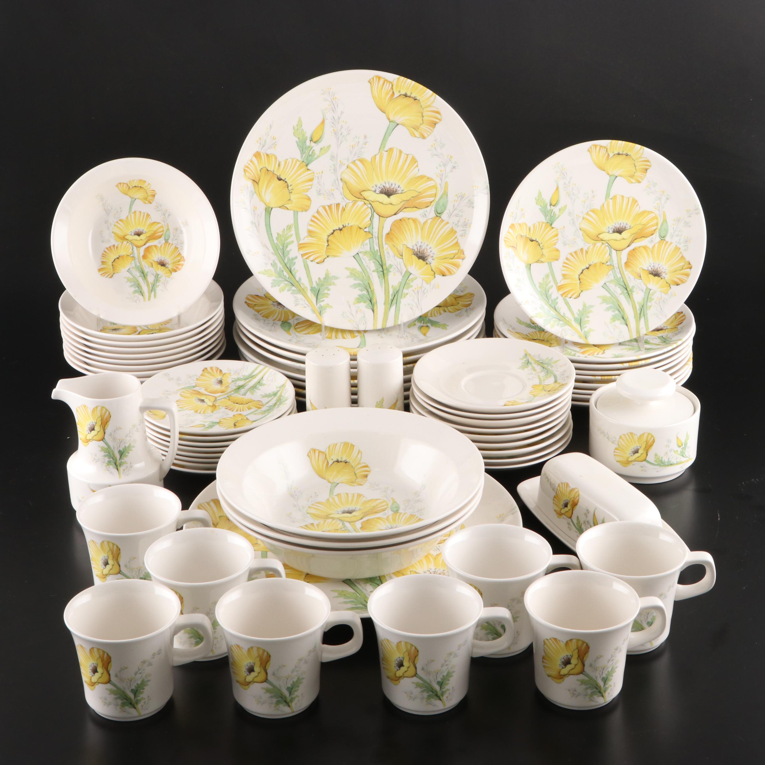 Noritake "Buttercup" Ceramic Dinnerware, 1972-1979