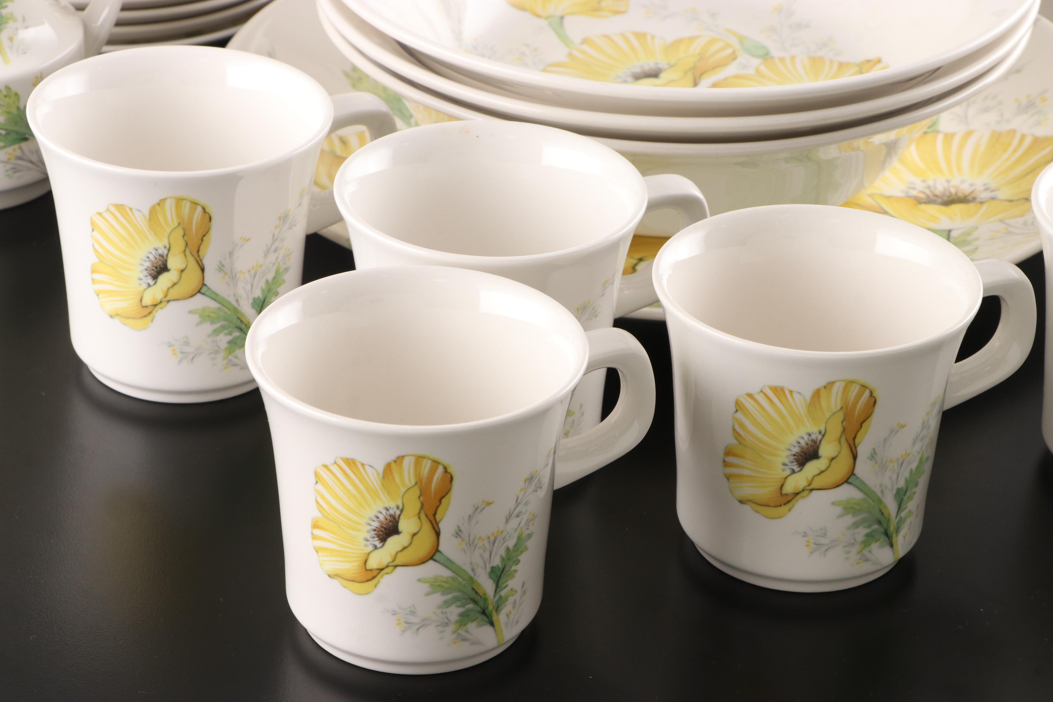 Noritake "Buttercup" Ceramic Dinnerware, 1972-1979