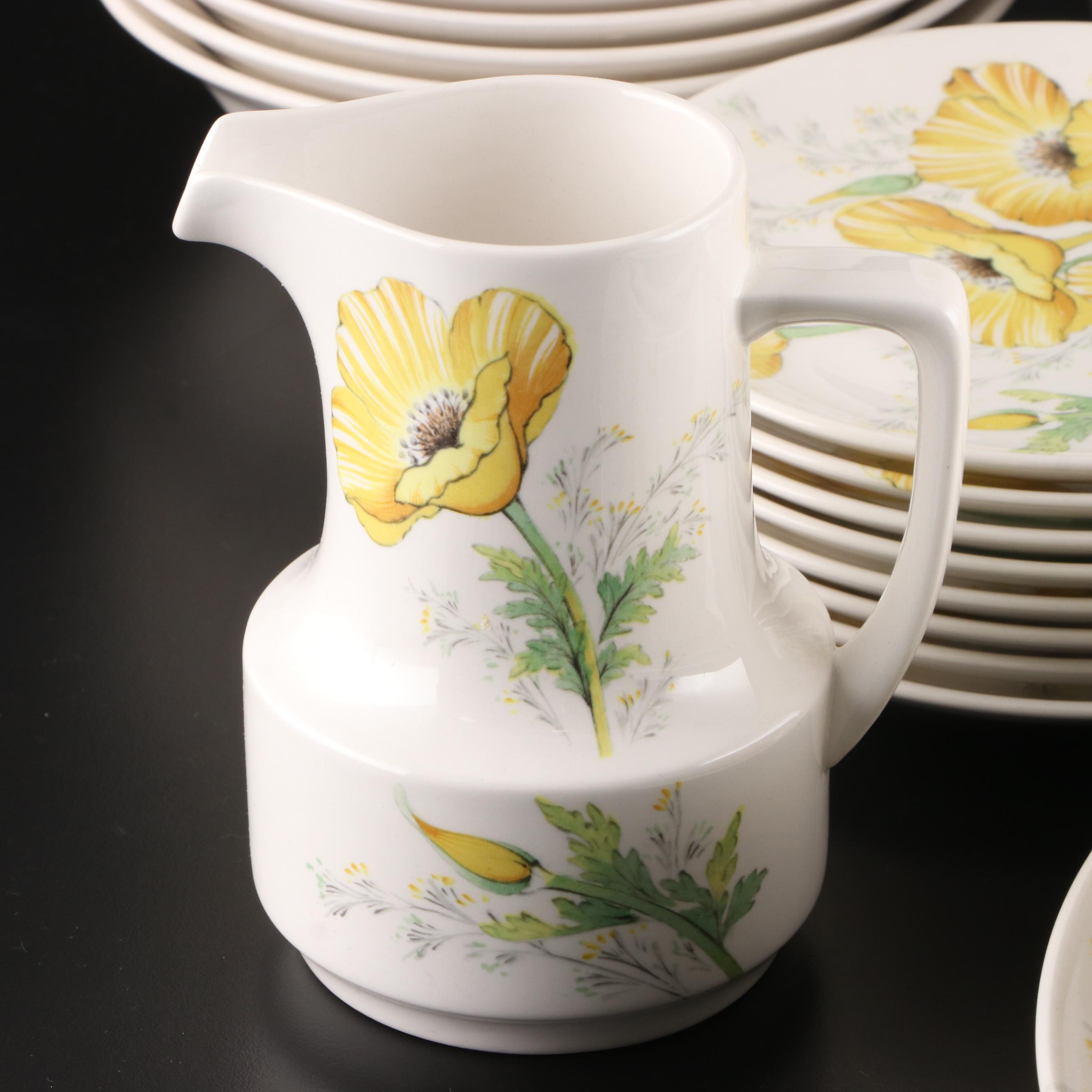 Noritake "Buttercup" Ceramic Dinnerware, 1972-1979