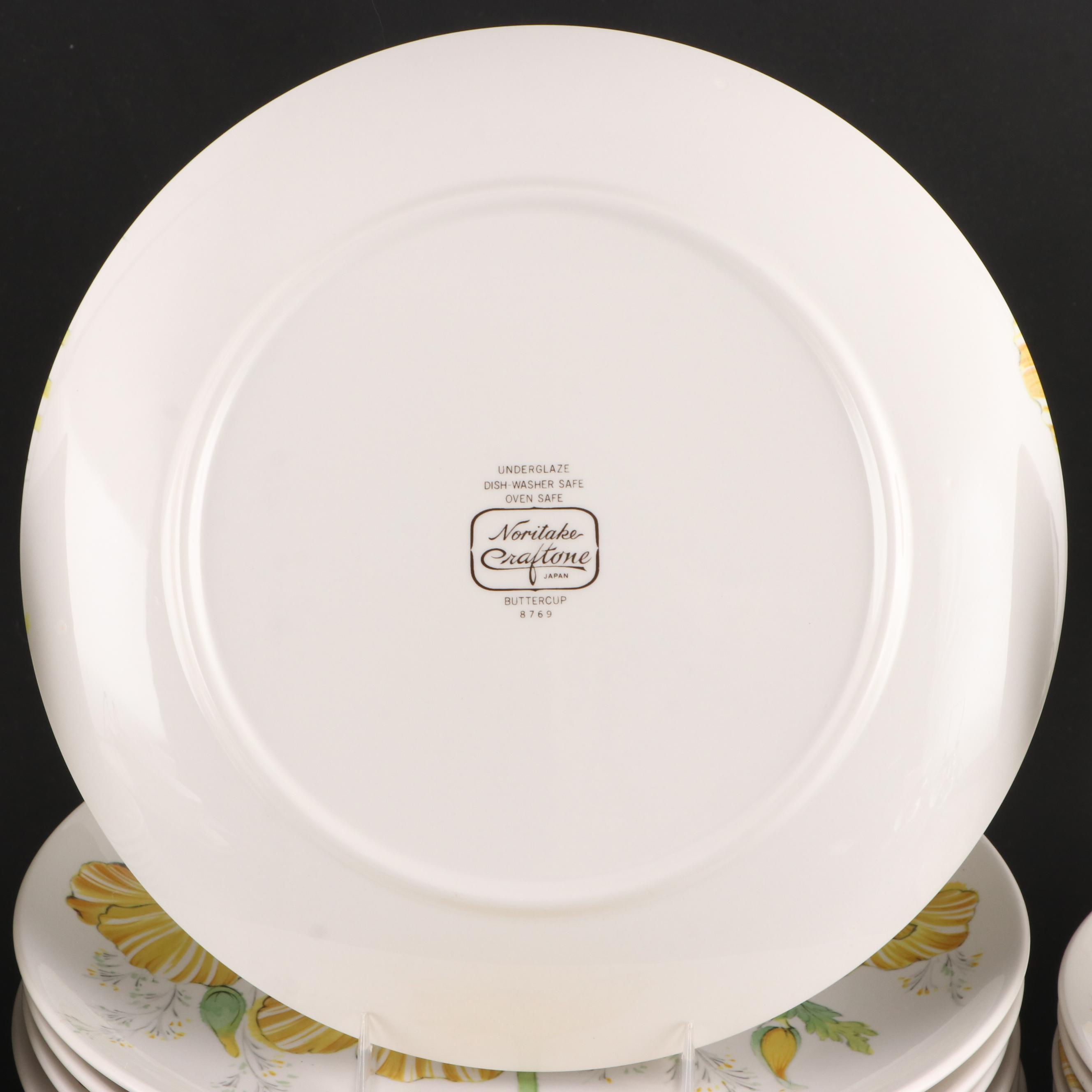 Noritake "Buttercup" Ceramic Dinnerware, 1972-1979