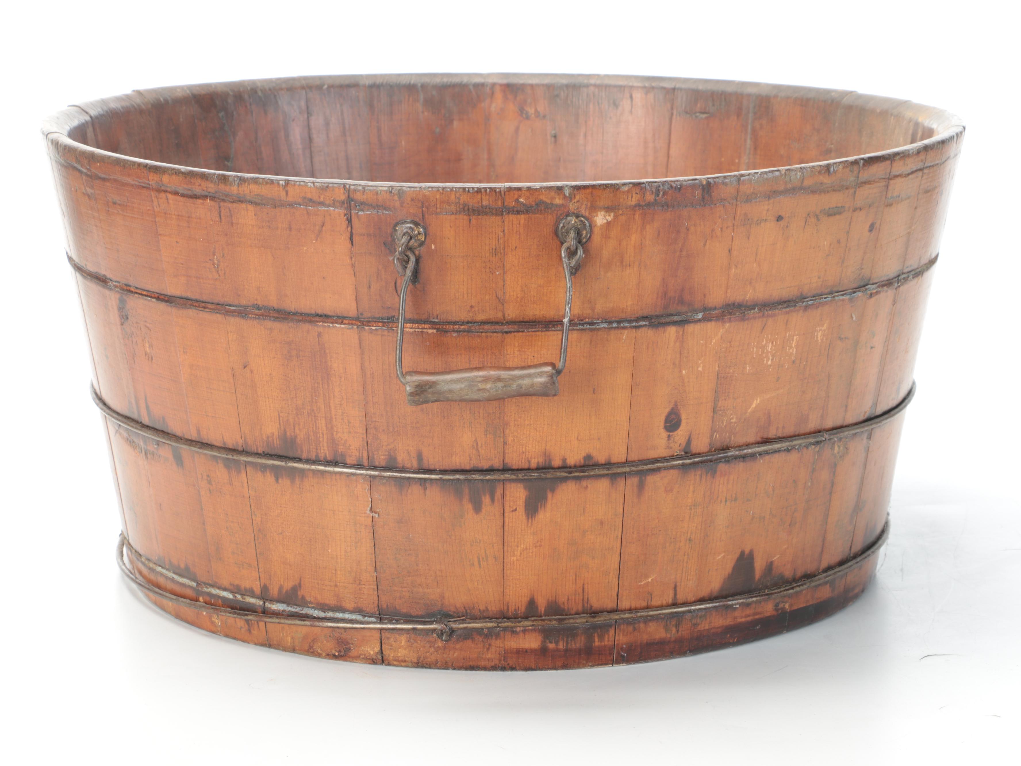 Large Wooden Stave Bucket