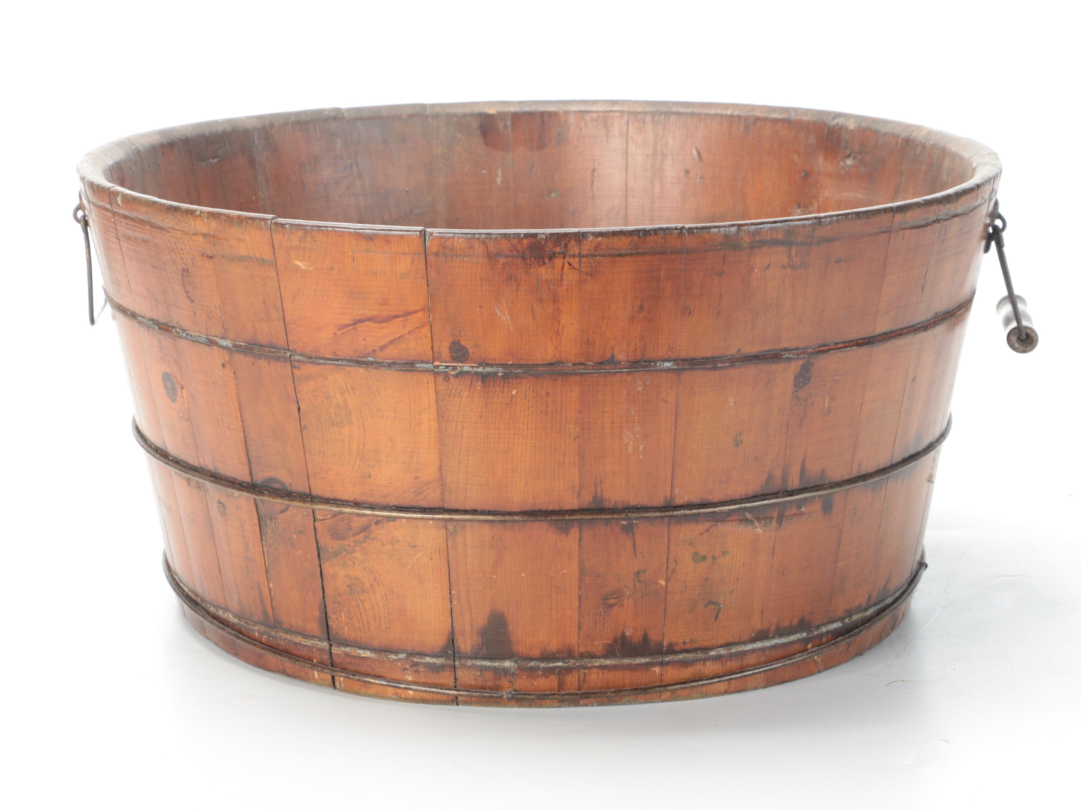 Large Wooden Stave Bucket