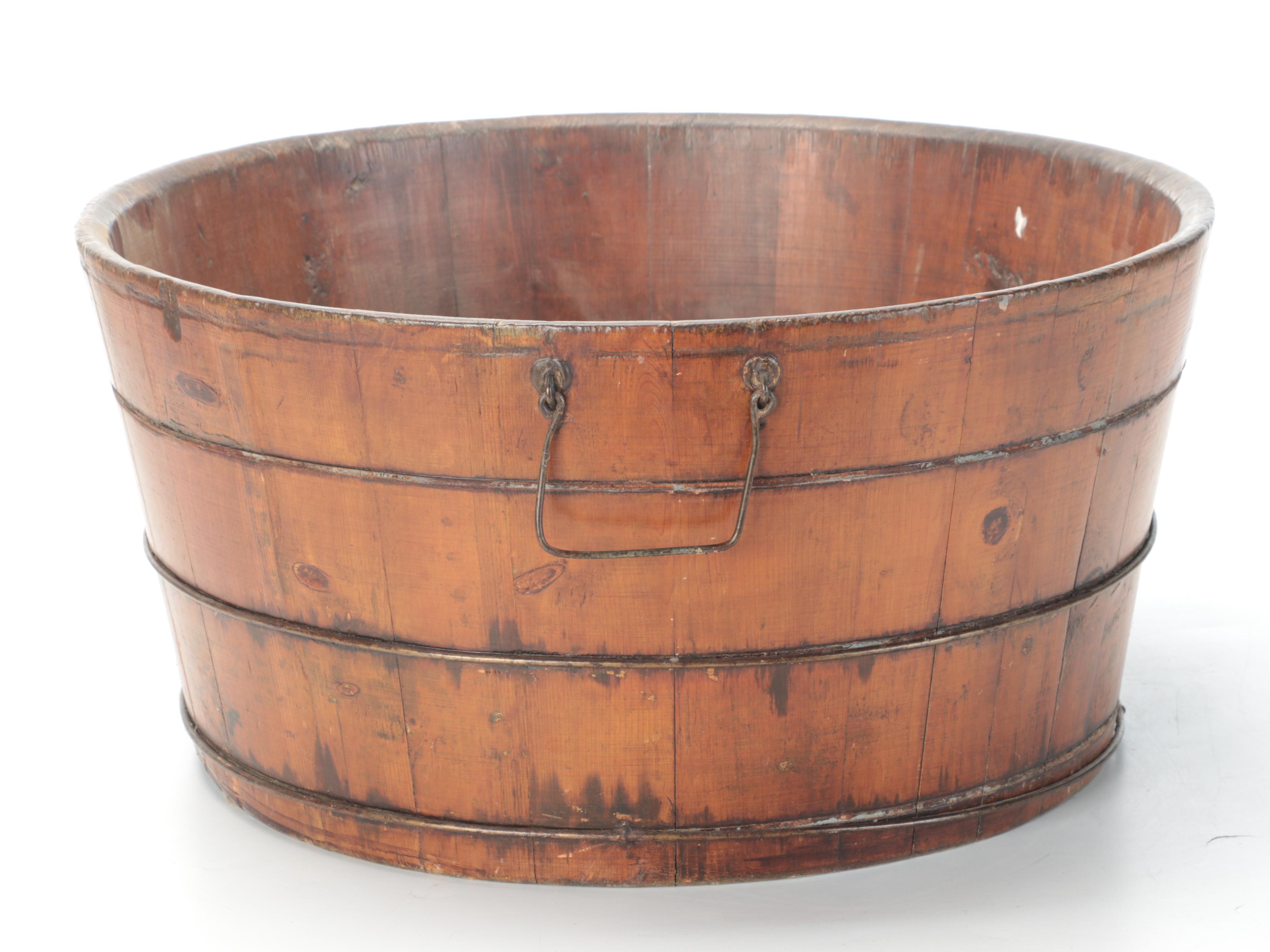 Large Wooden Stave Bucket