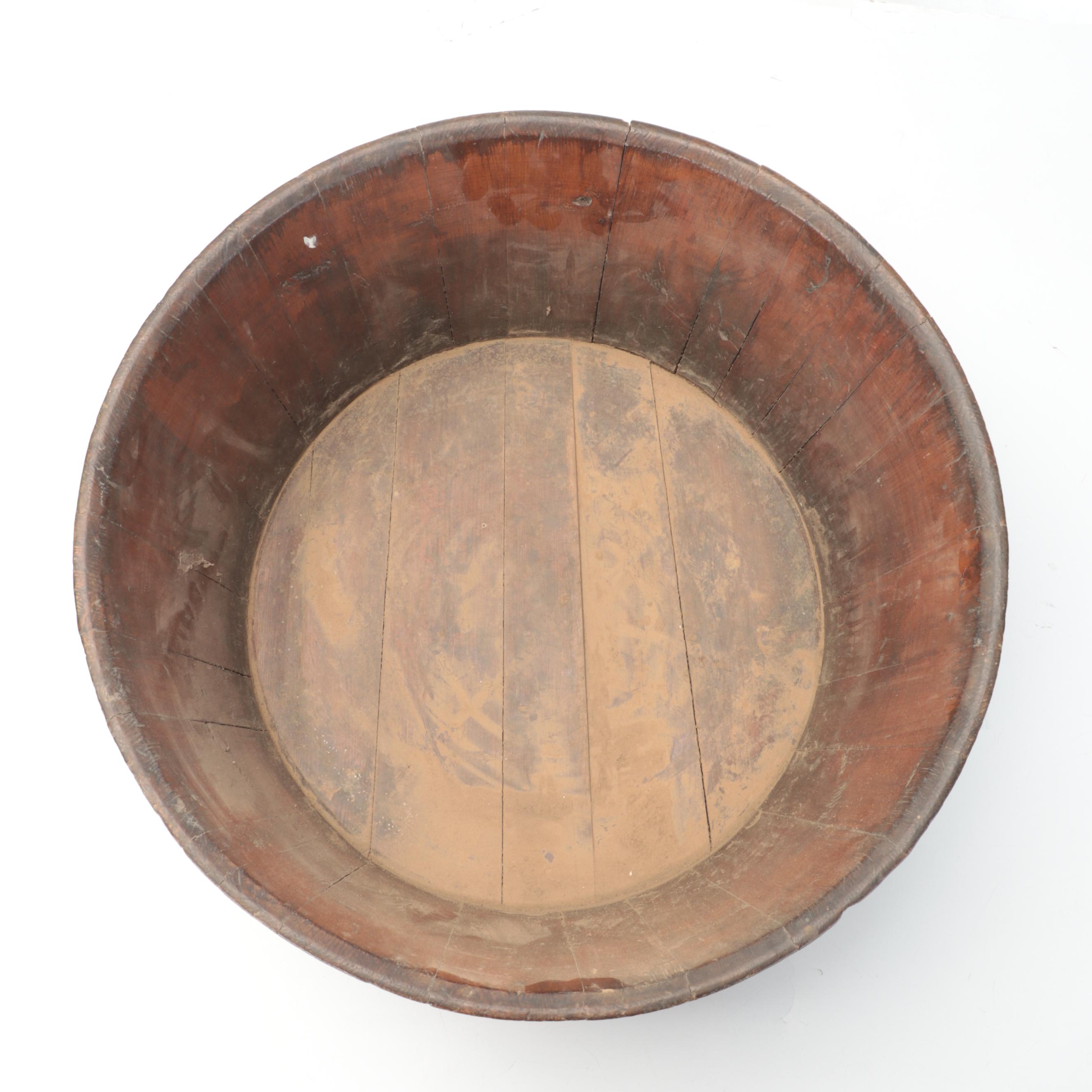 Large Wooden Stave Bucket
