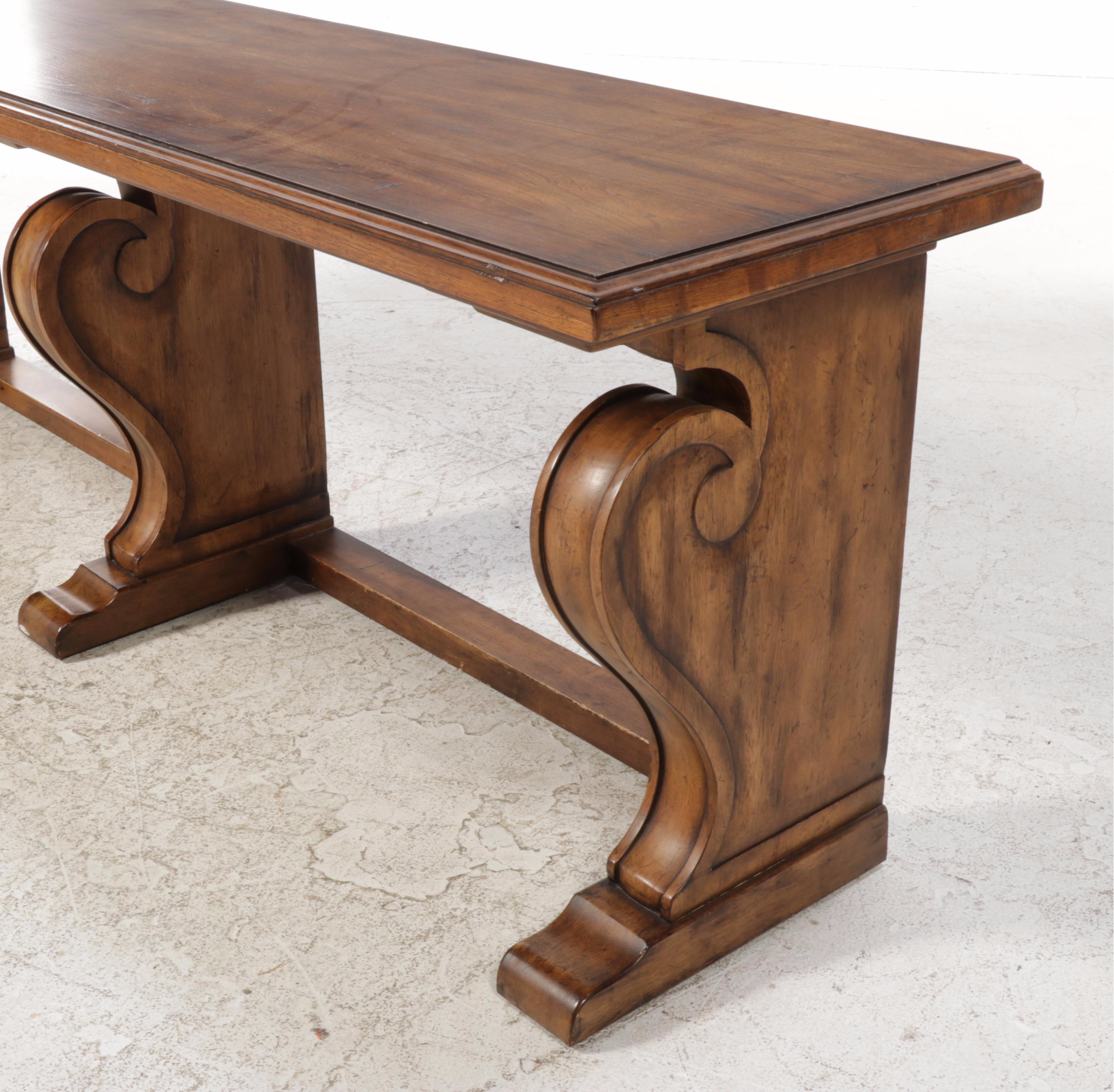 Ethan Allen "Wayfarer" Elm-Veneered Library Table