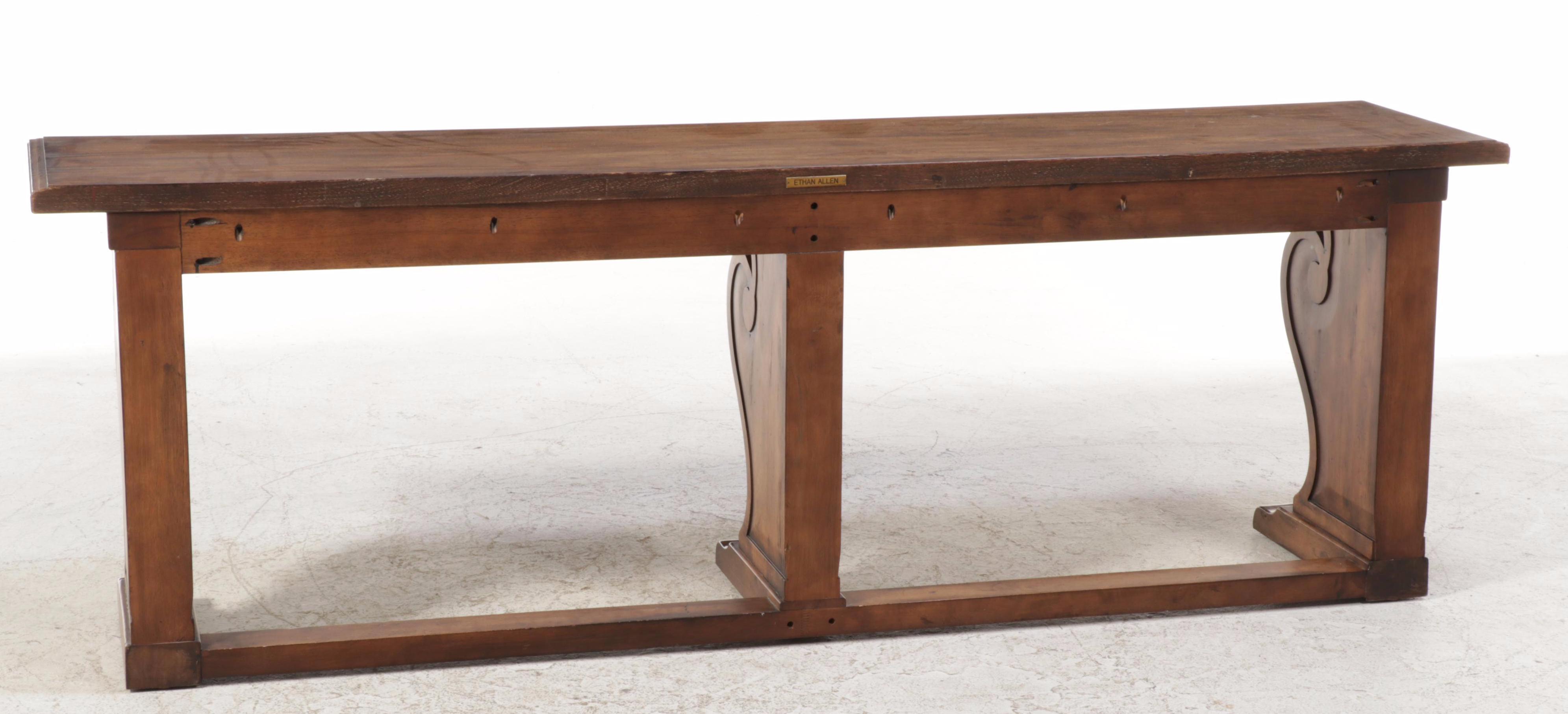 Ethan Allen "Wayfarer" Elm-Veneered Library Table