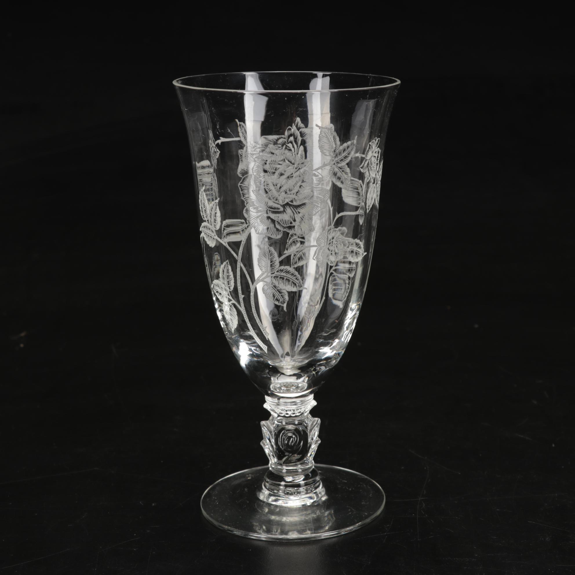 Heisey Glass "Heisey Rose" Tableware and Accessories, 1949-1957