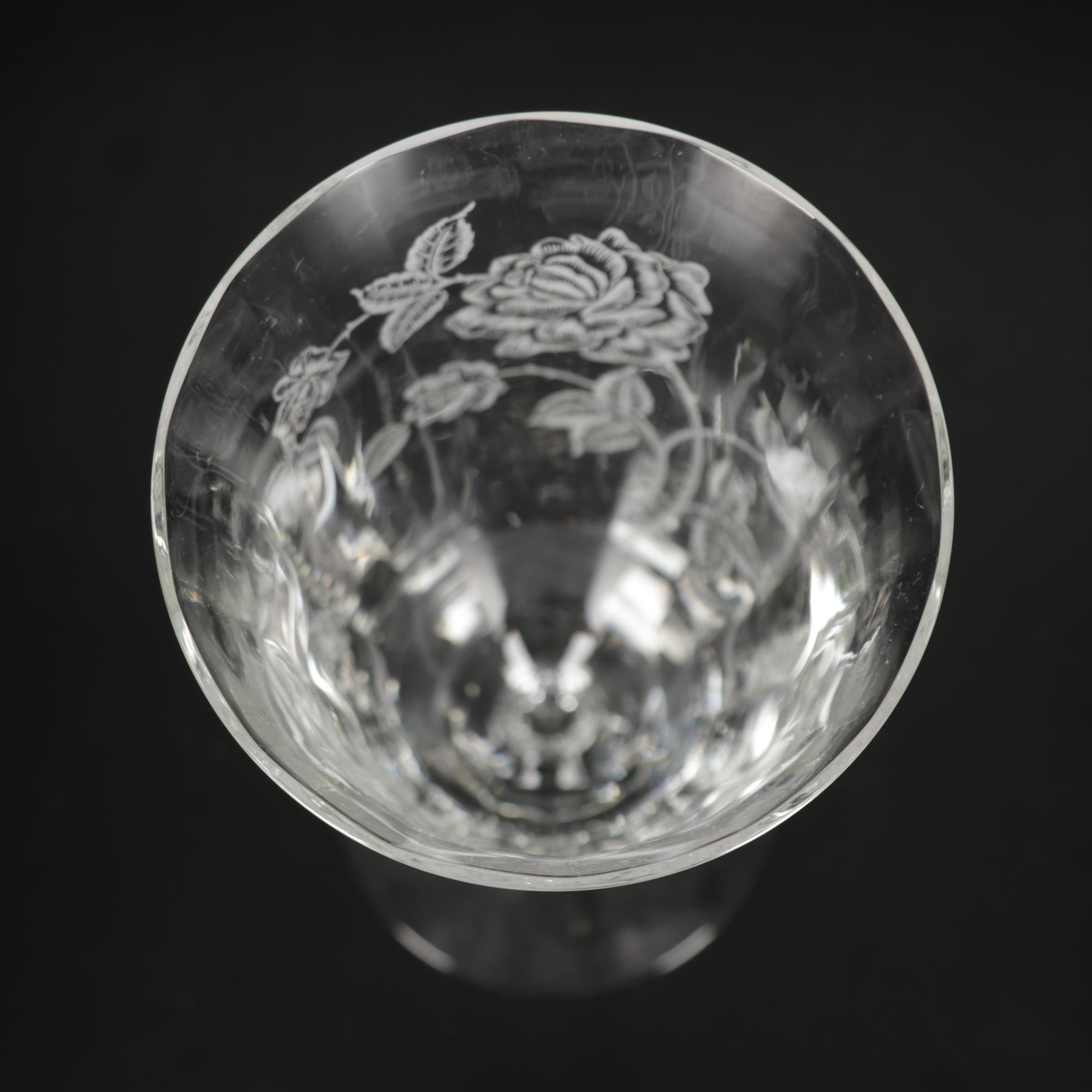 Heisey Glass "Heisey Rose" Tableware and Accessories, 1949-1957