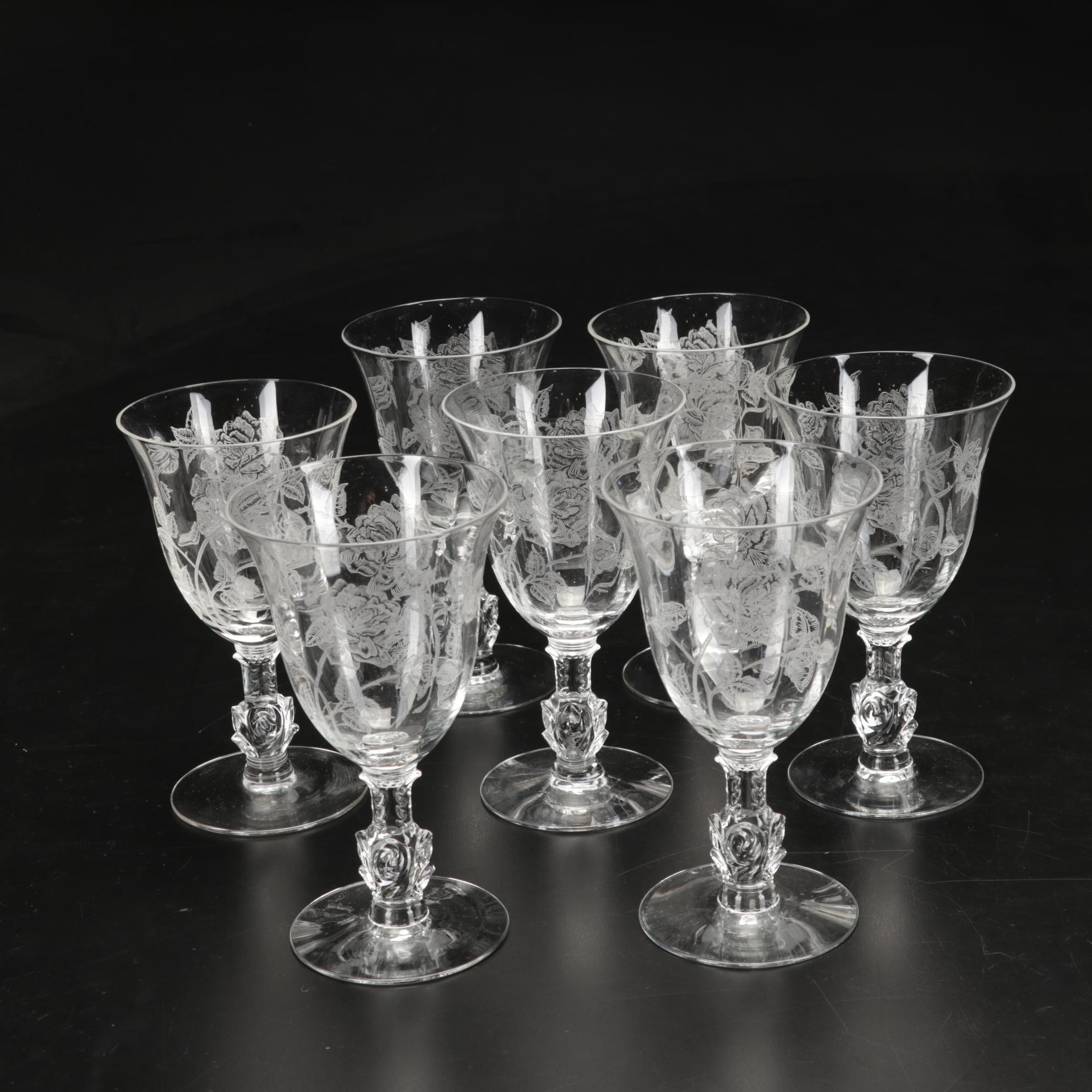 Heisey Glass "Heisey Rose" Tableware and Accessories, 1949-1957