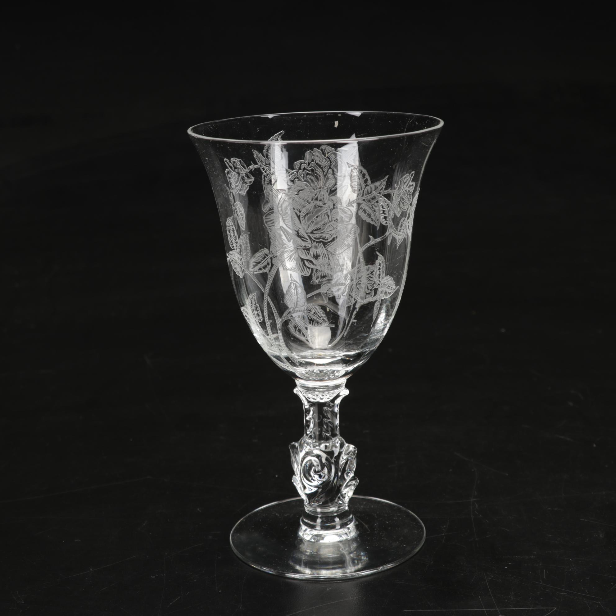 Heisey Glass "Heisey Rose" Tableware and Accessories, 1949-1957