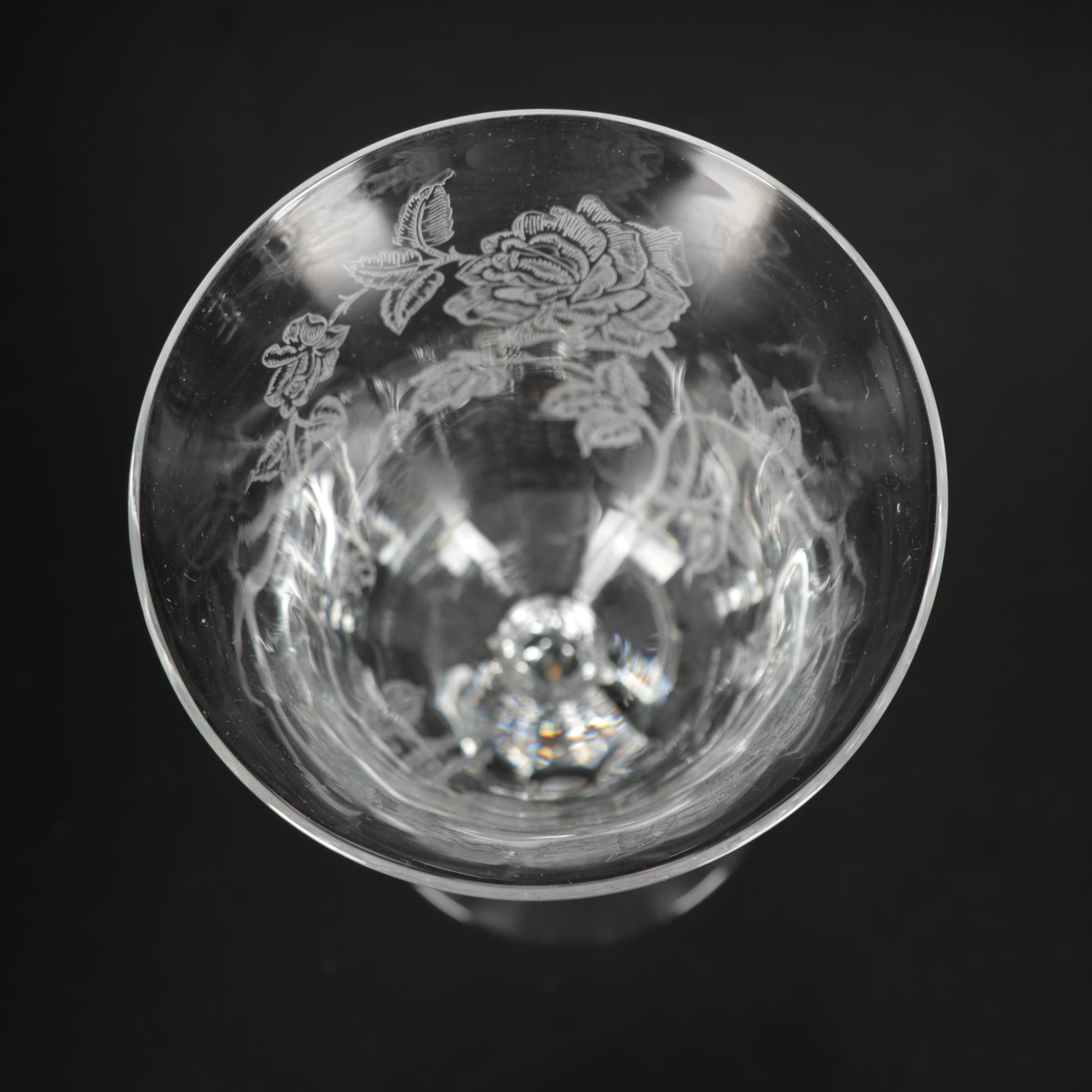 Heisey Glass "Heisey Rose" Tableware and Accessories, 1949-1957