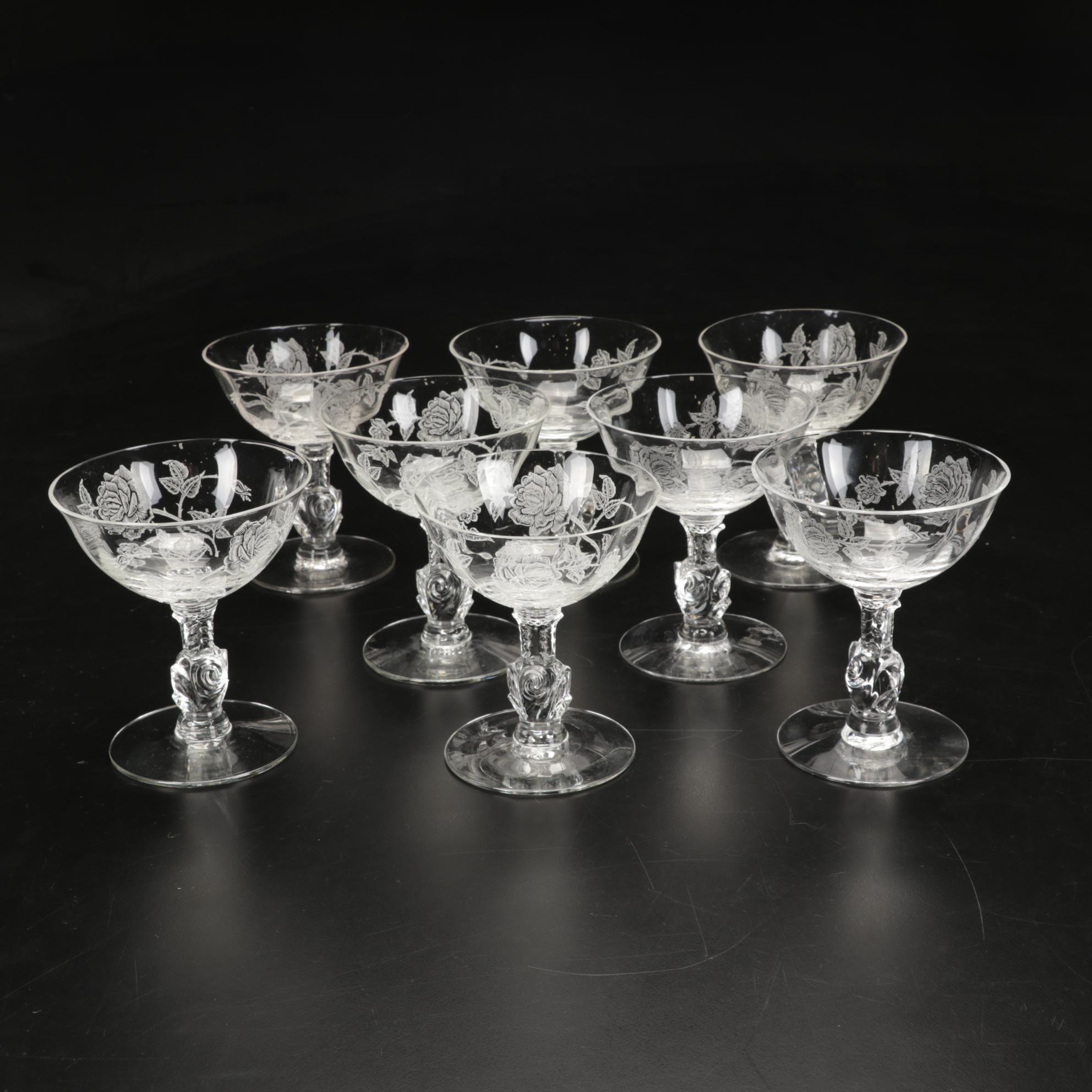 Heisey Glass "Heisey Rose" Tableware and Accessories, 1949-1957