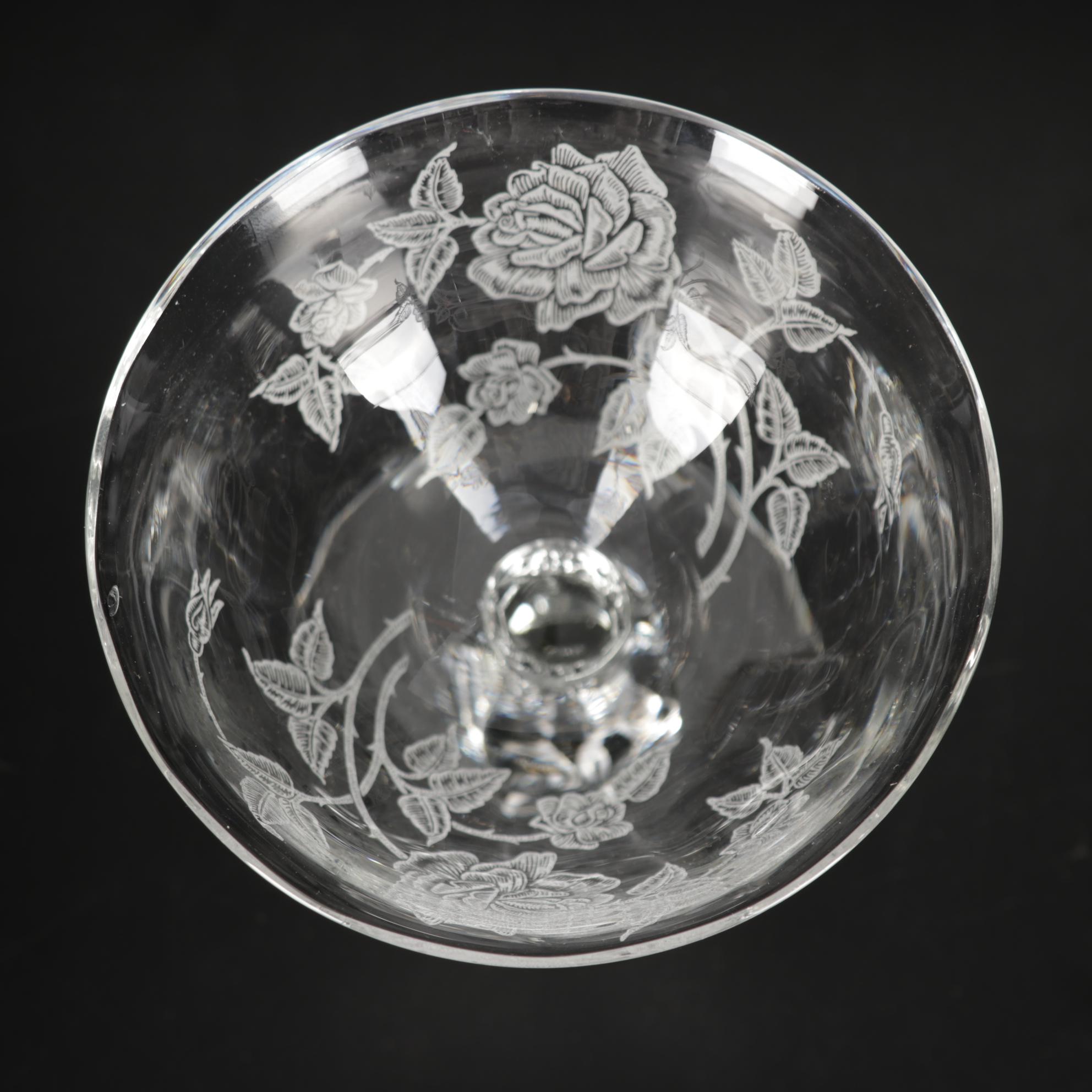 Heisey Glass "Heisey Rose" Tableware and Accessories, 1949-1957