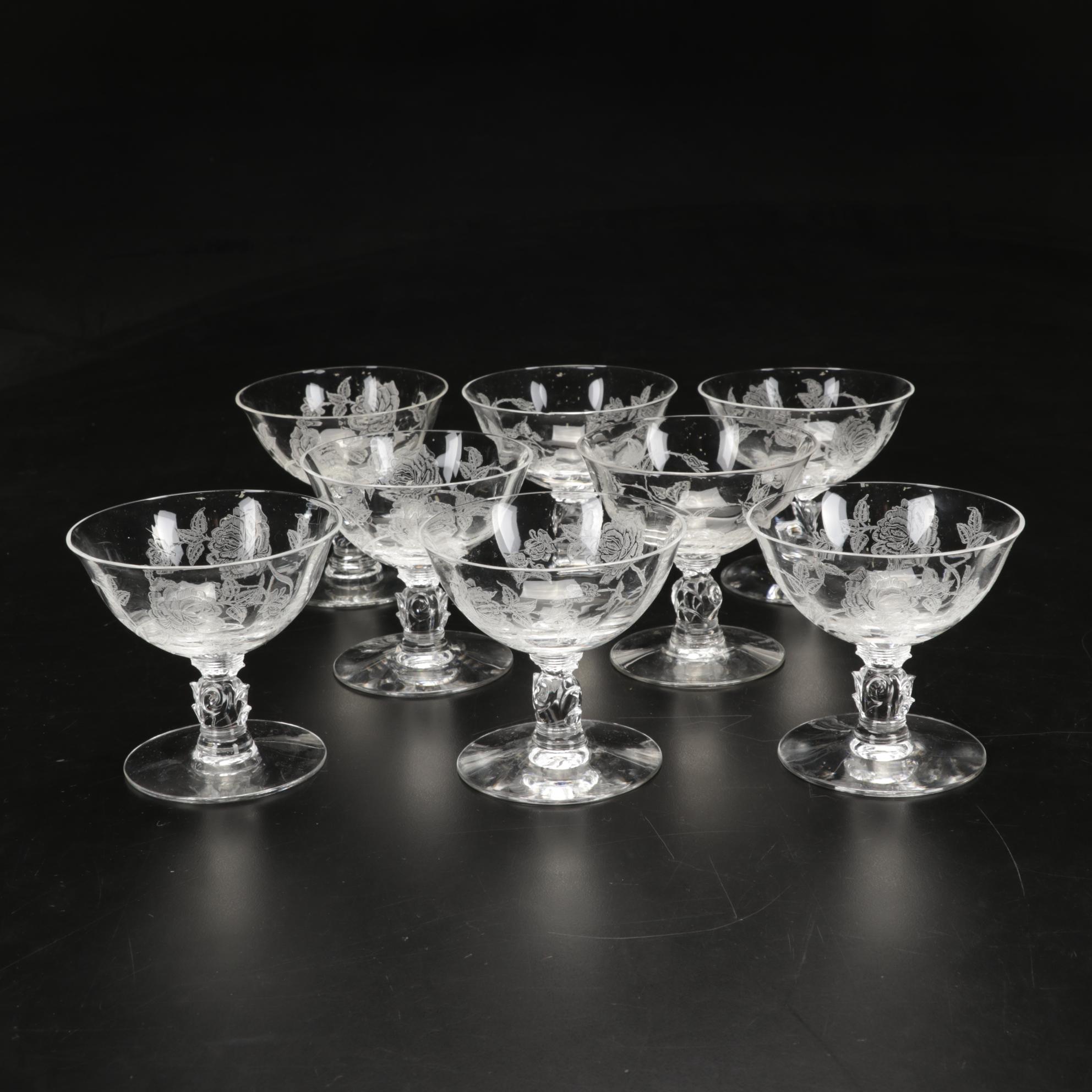 Heisey Glass "Heisey Rose" Tableware and Accessories, 1949-1957