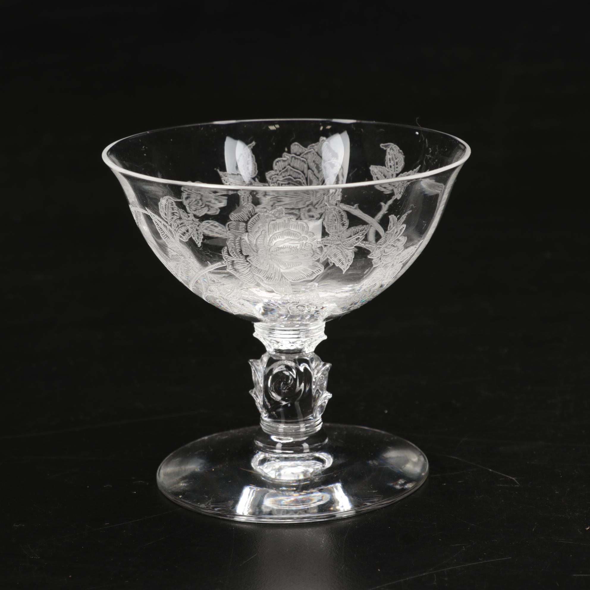 Heisey Glass "Heisey Rose" Tableware and Accessories, 1949-1957