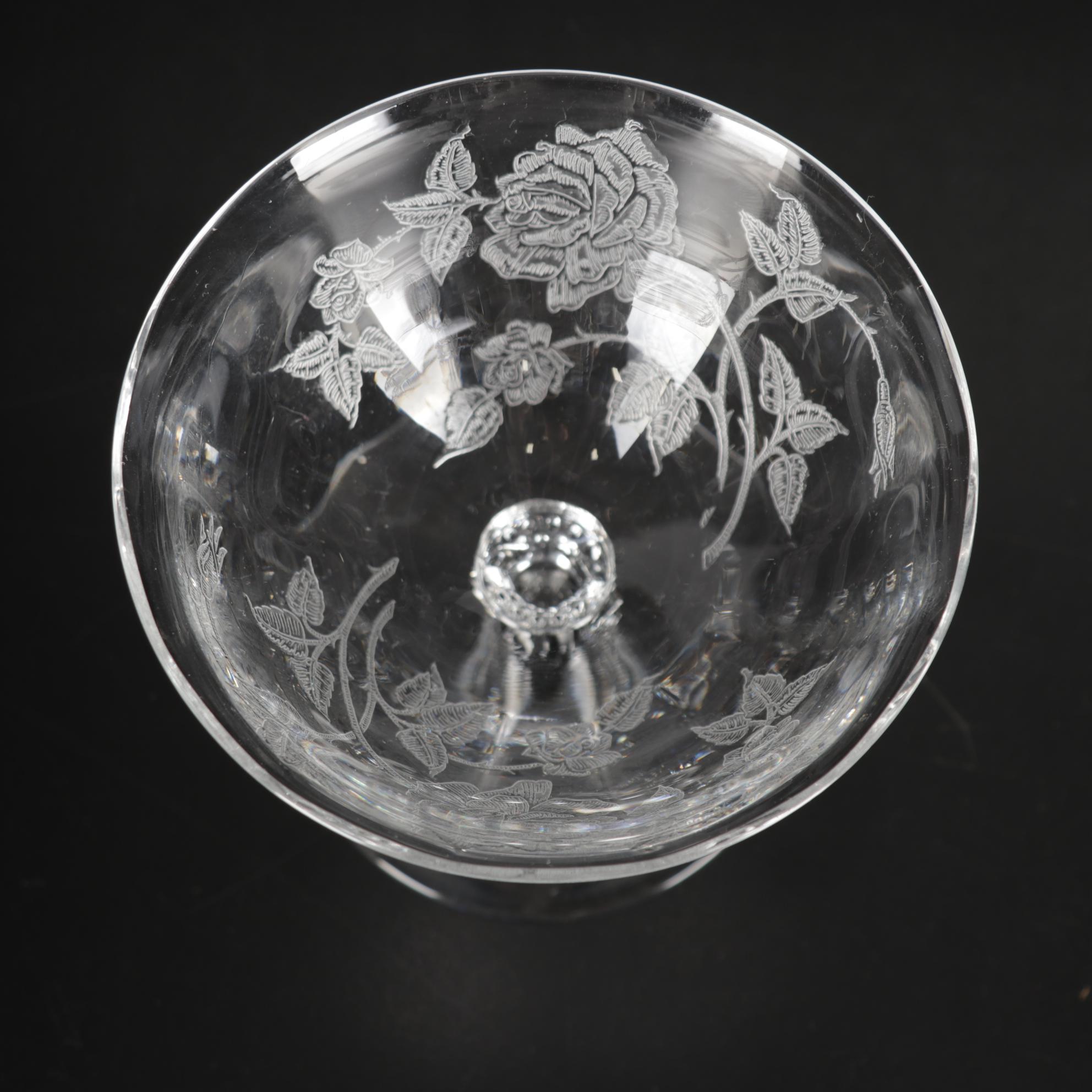 Heisey Glass "Heisey Rose" Tableware and Accessories, 1949-1957