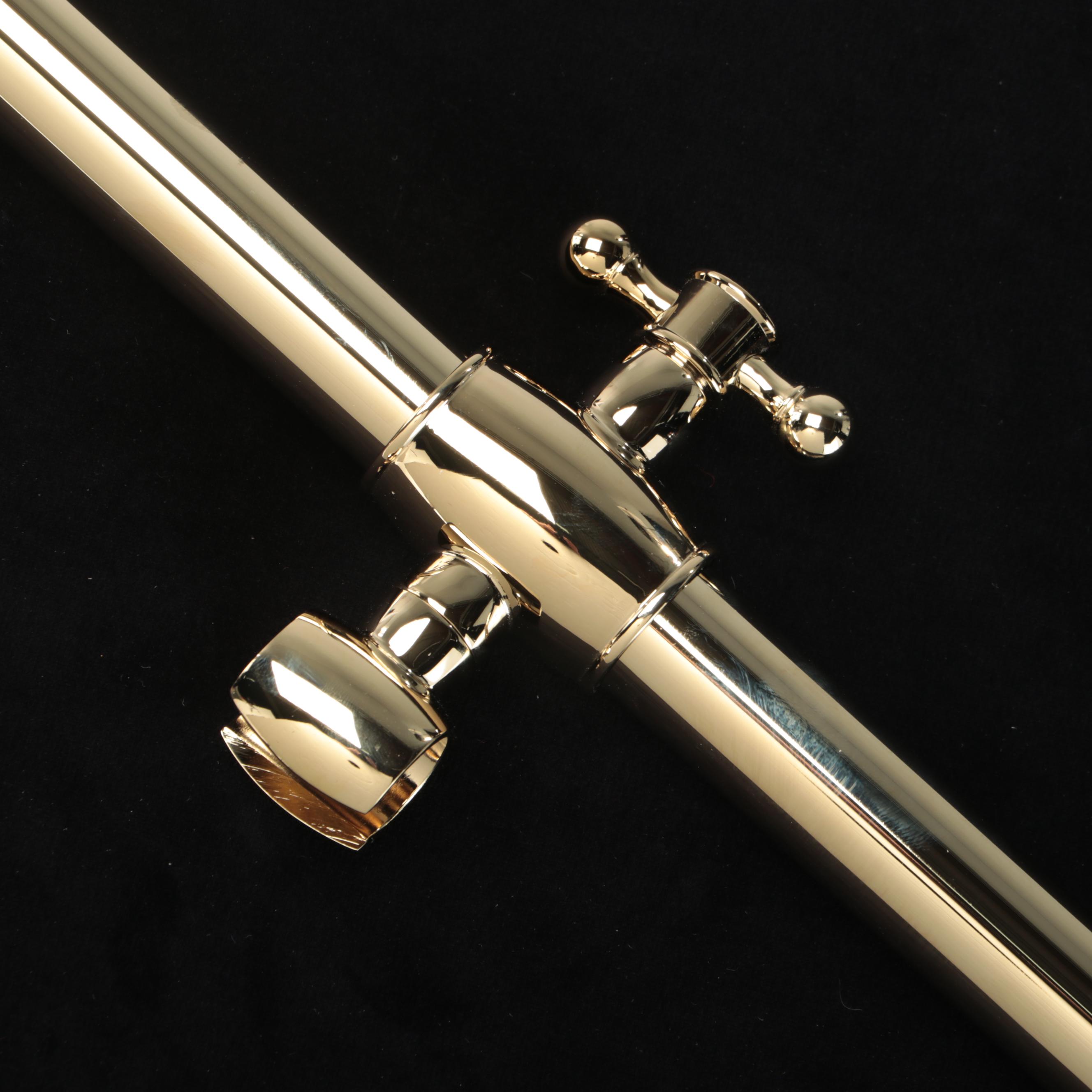 Polished Brass Finish Exposed Pipe Shower and Tub Faucet