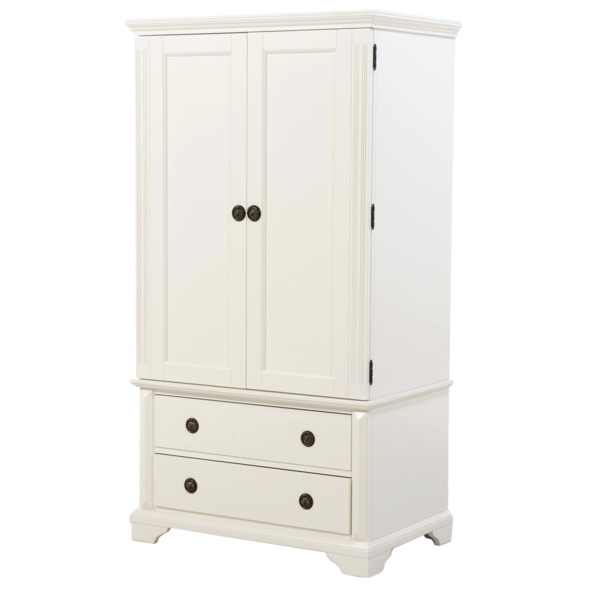 White-Painted Wooden Armoire