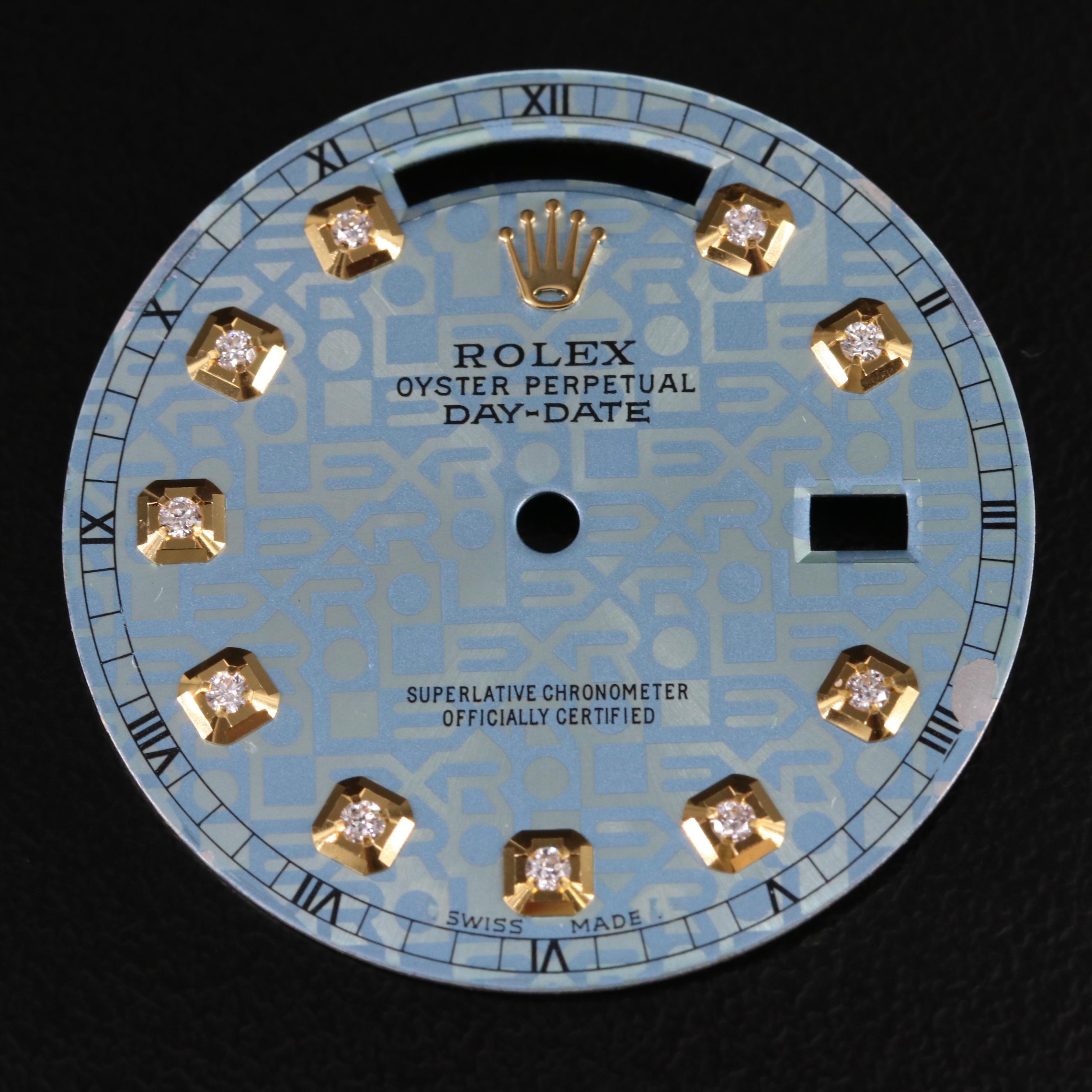 Rolex Aftermarket Diamond Day-Date Dial