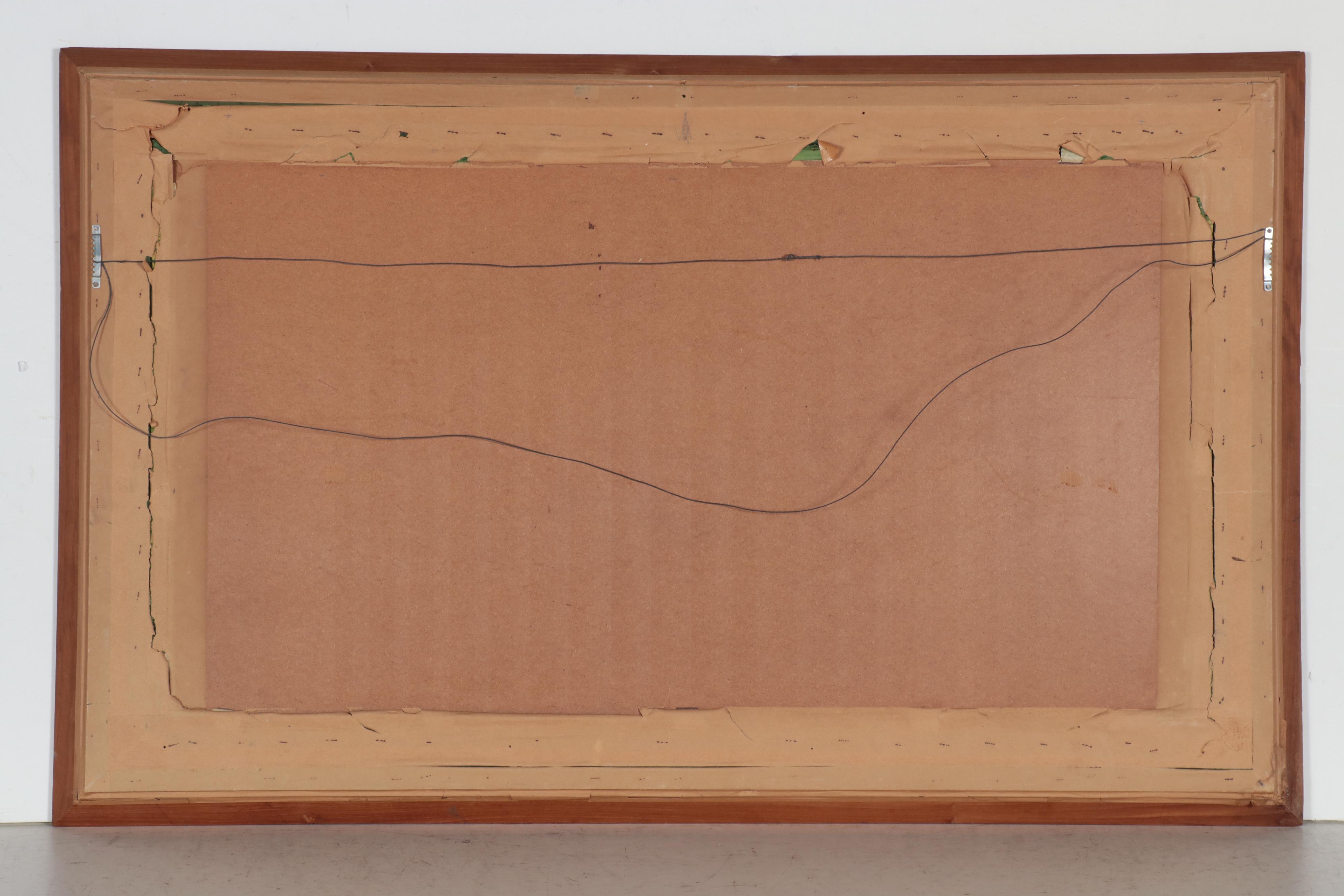 Southeast Asian Batik of Figures In Boats