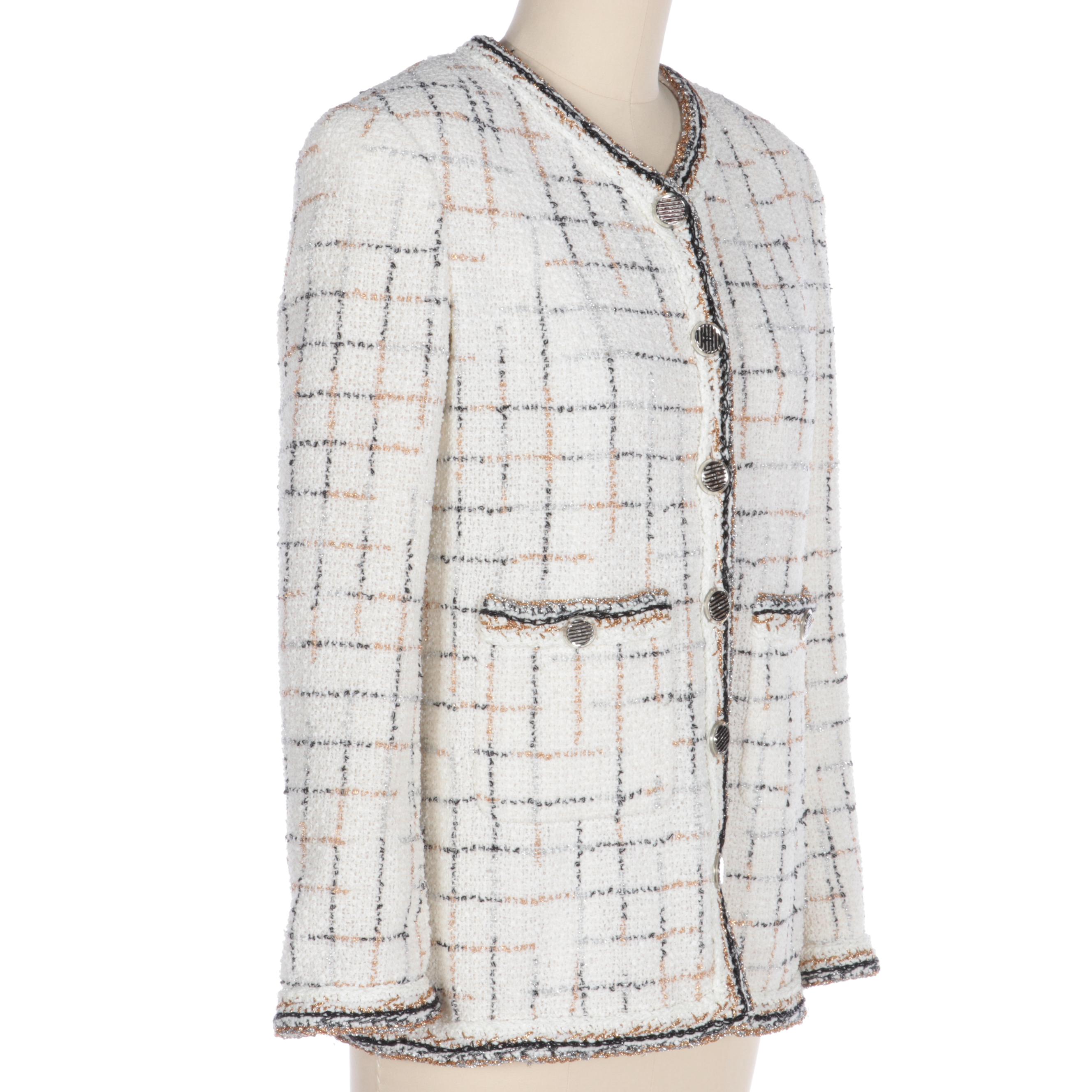 Chanel Fantasy Tweed Jacket with Braided Trim