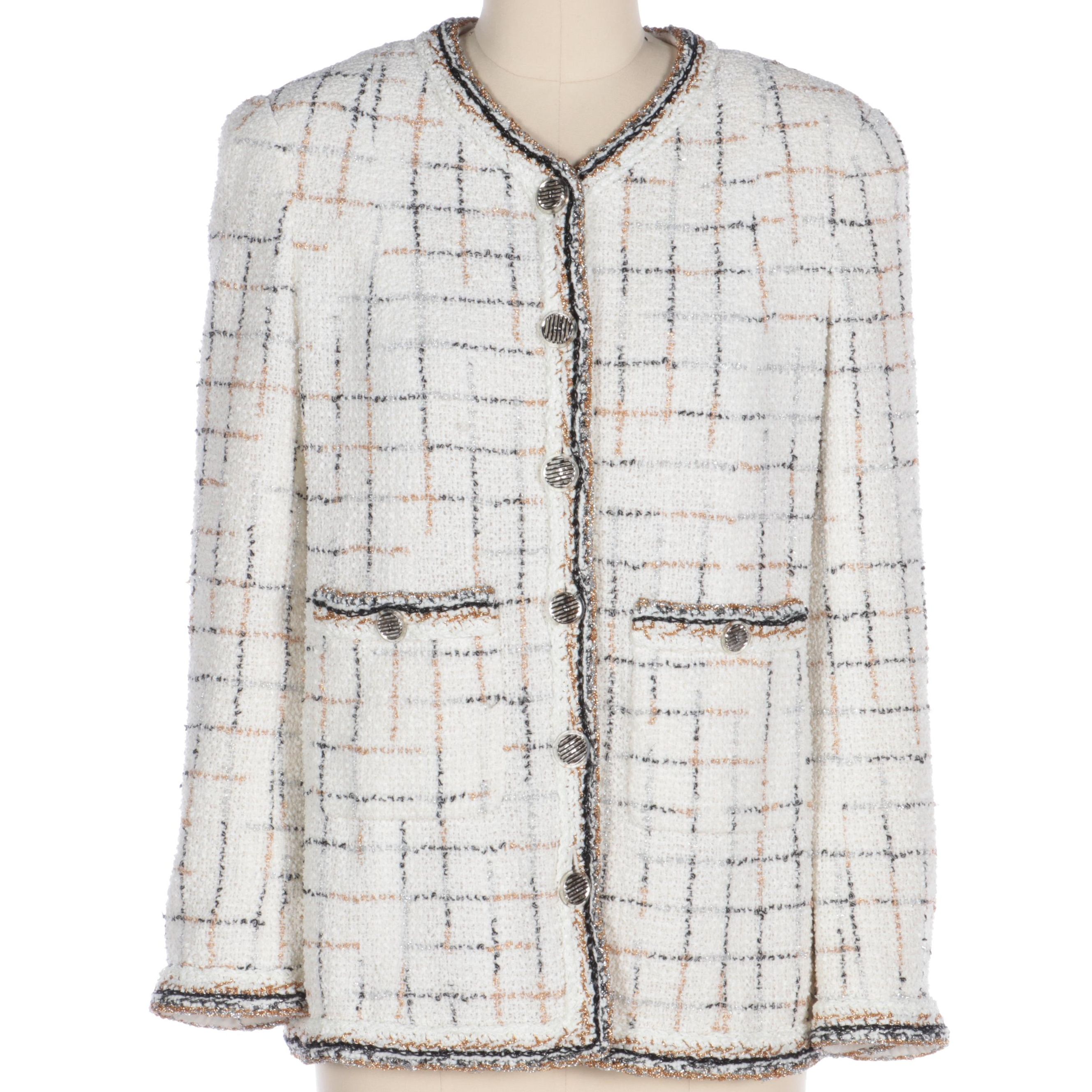 Chanel Fantasy Tweed Jacket with Braided Trim