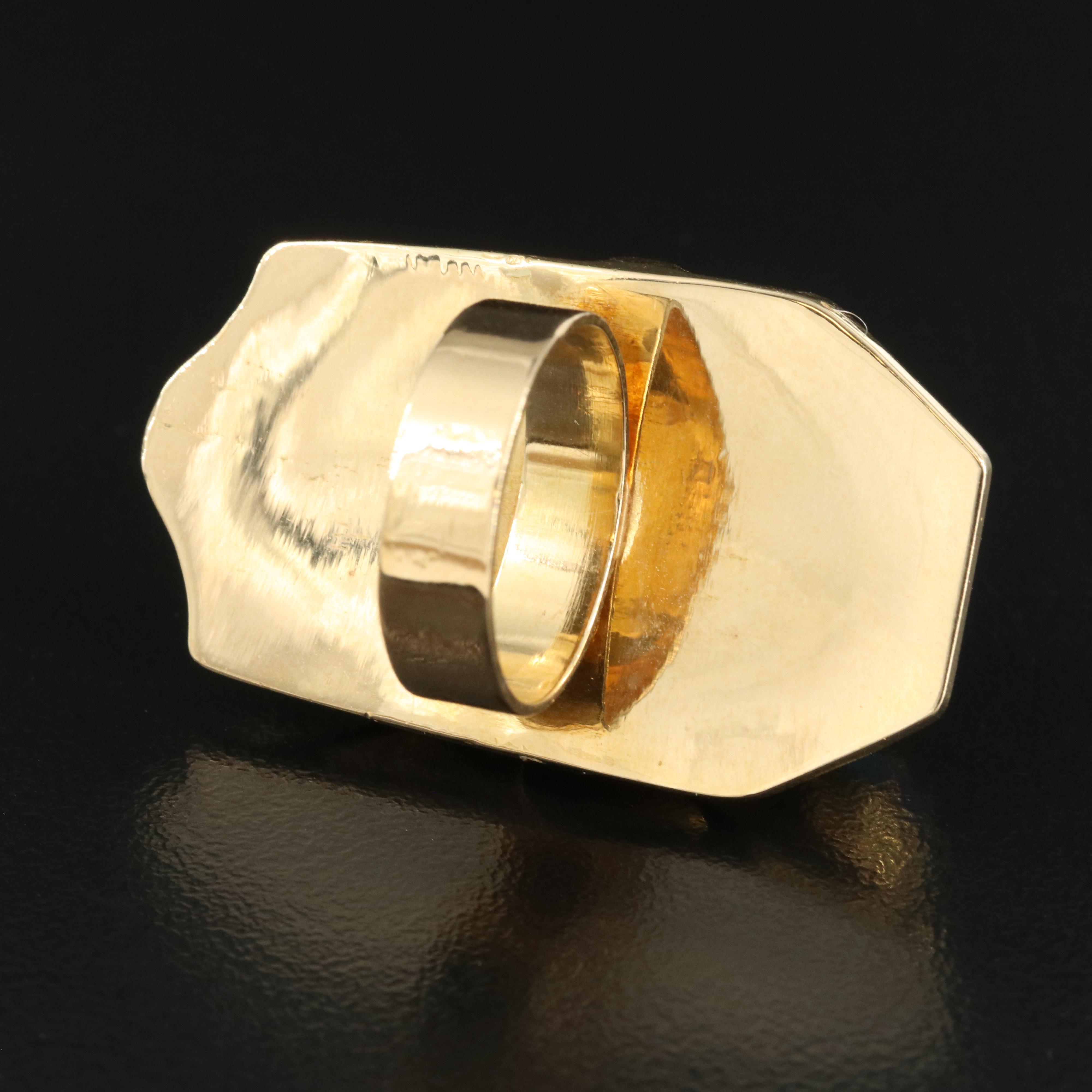 18K Lapis Lazuli and Turquoise Scarab Ring