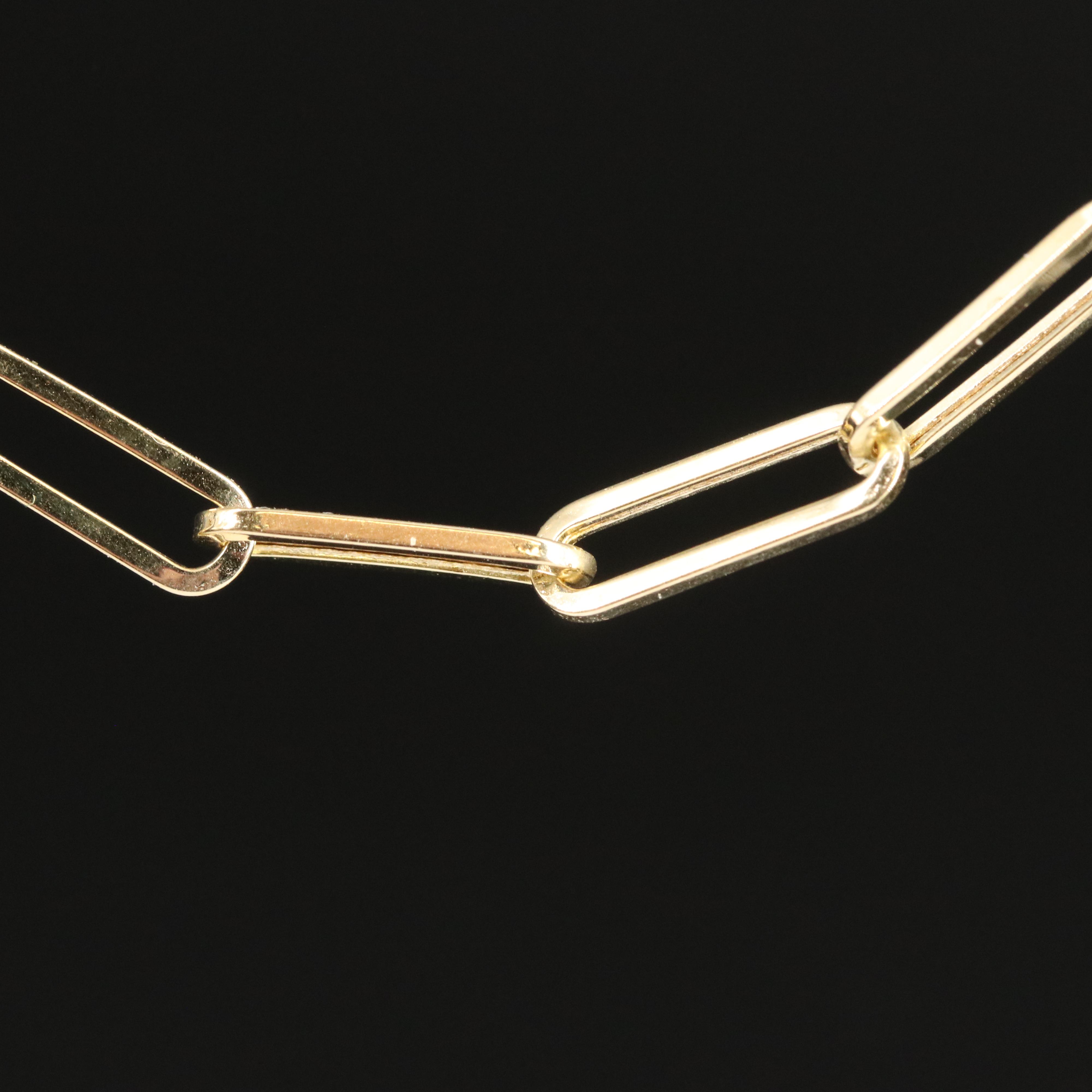 14K Paperclip Chain Necklace EBTH