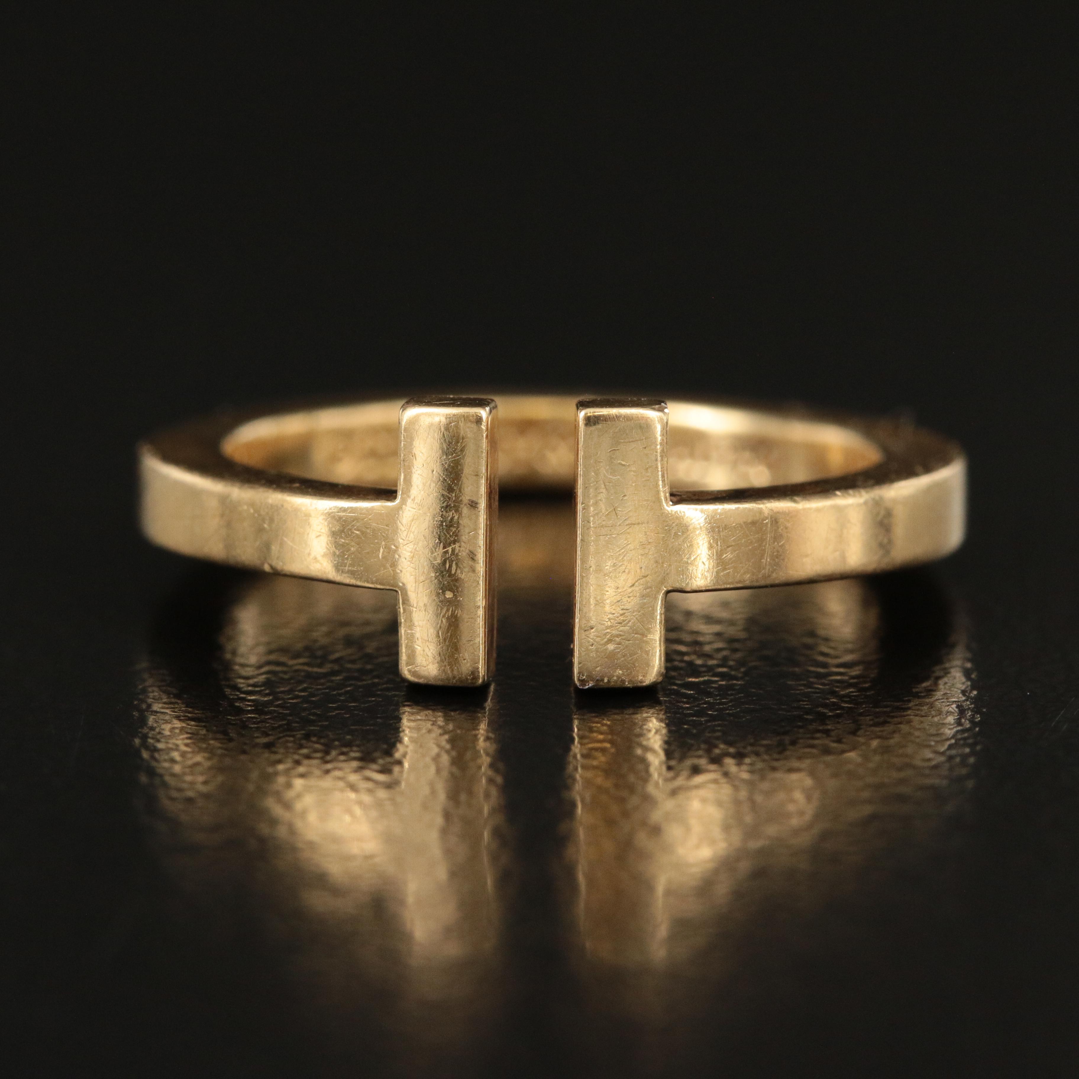 Tiffany & Co. "T" Square 18K Ring