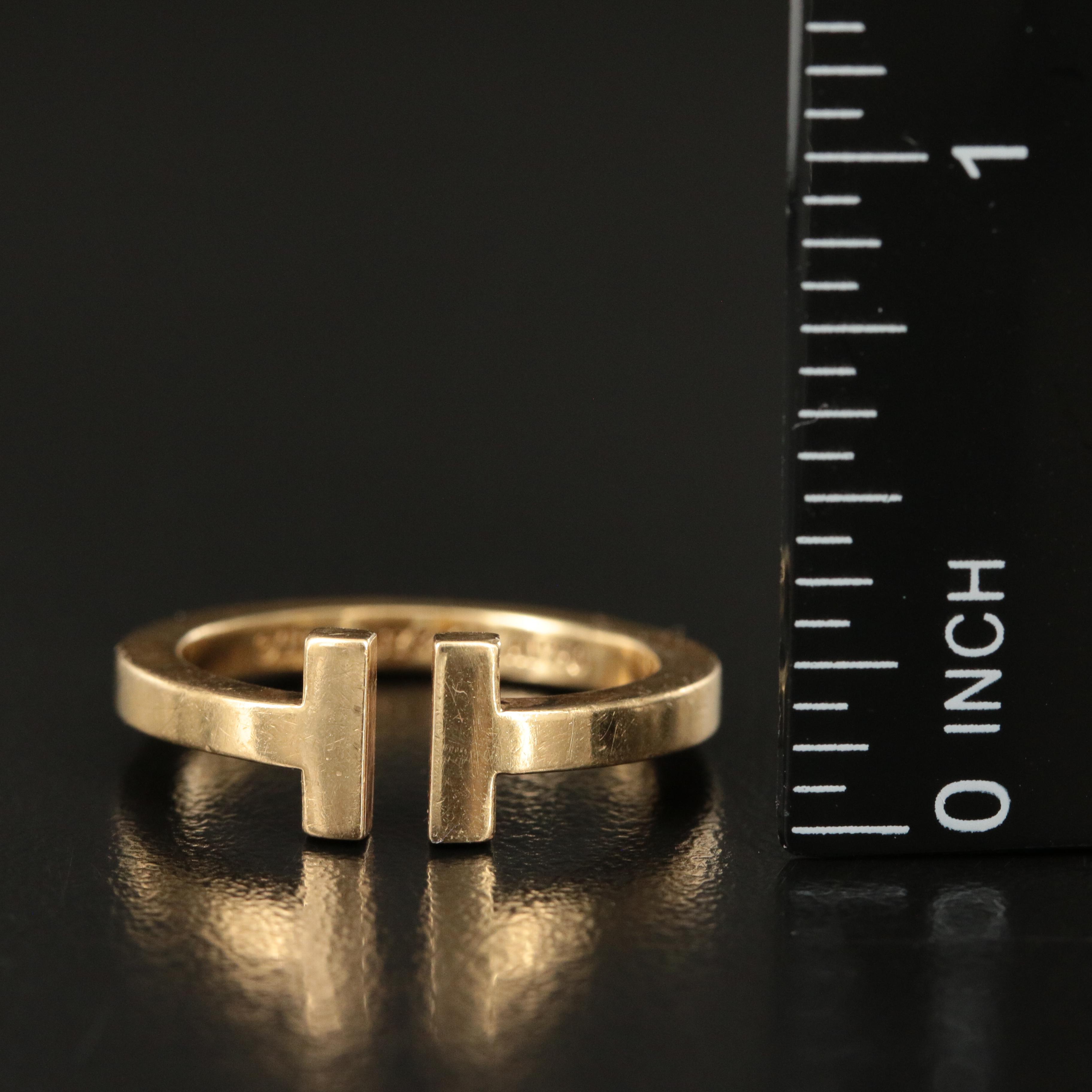 Tiffany & Co. "T" Square 18K Ring