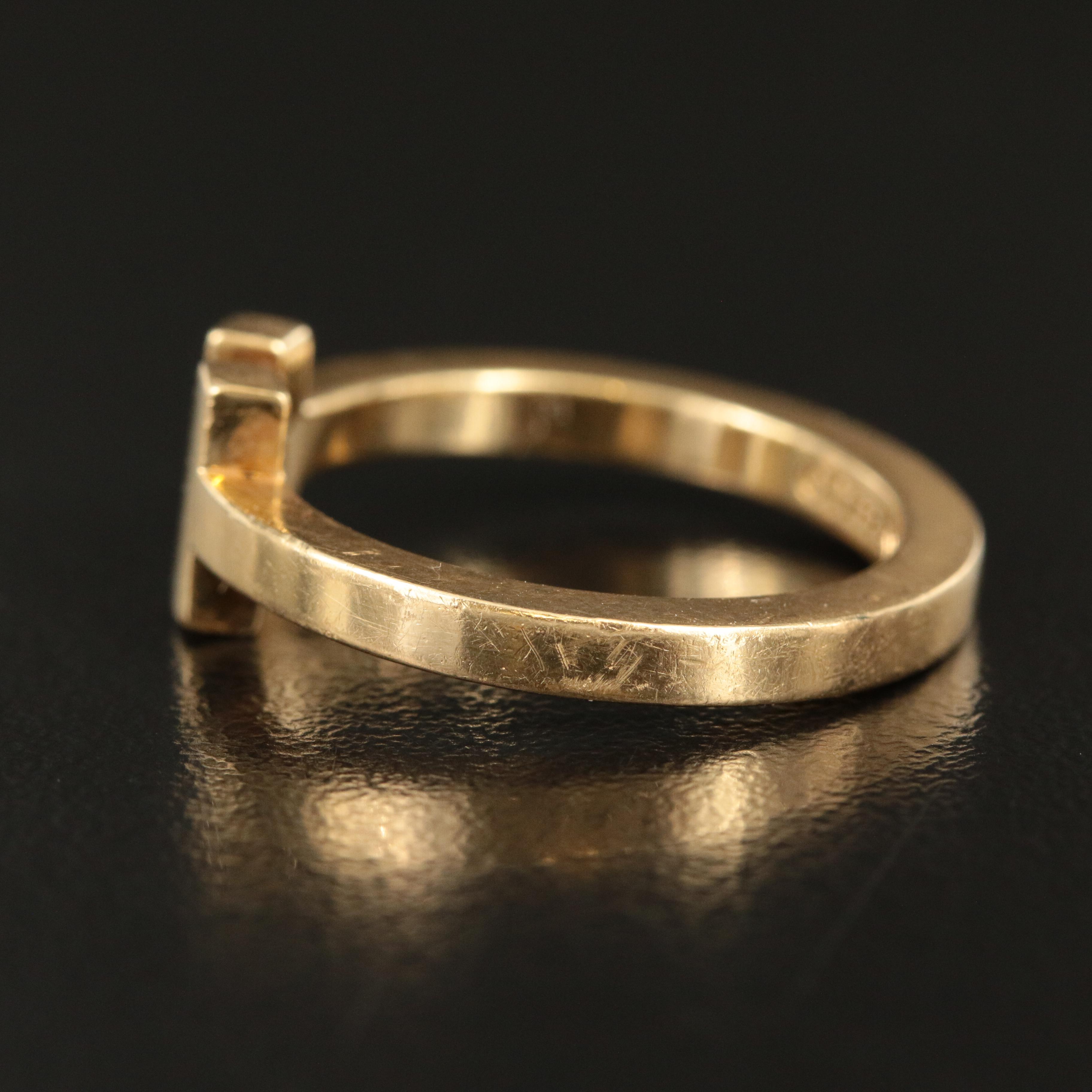 Tiffany & Co. "T" Square 18K Ring