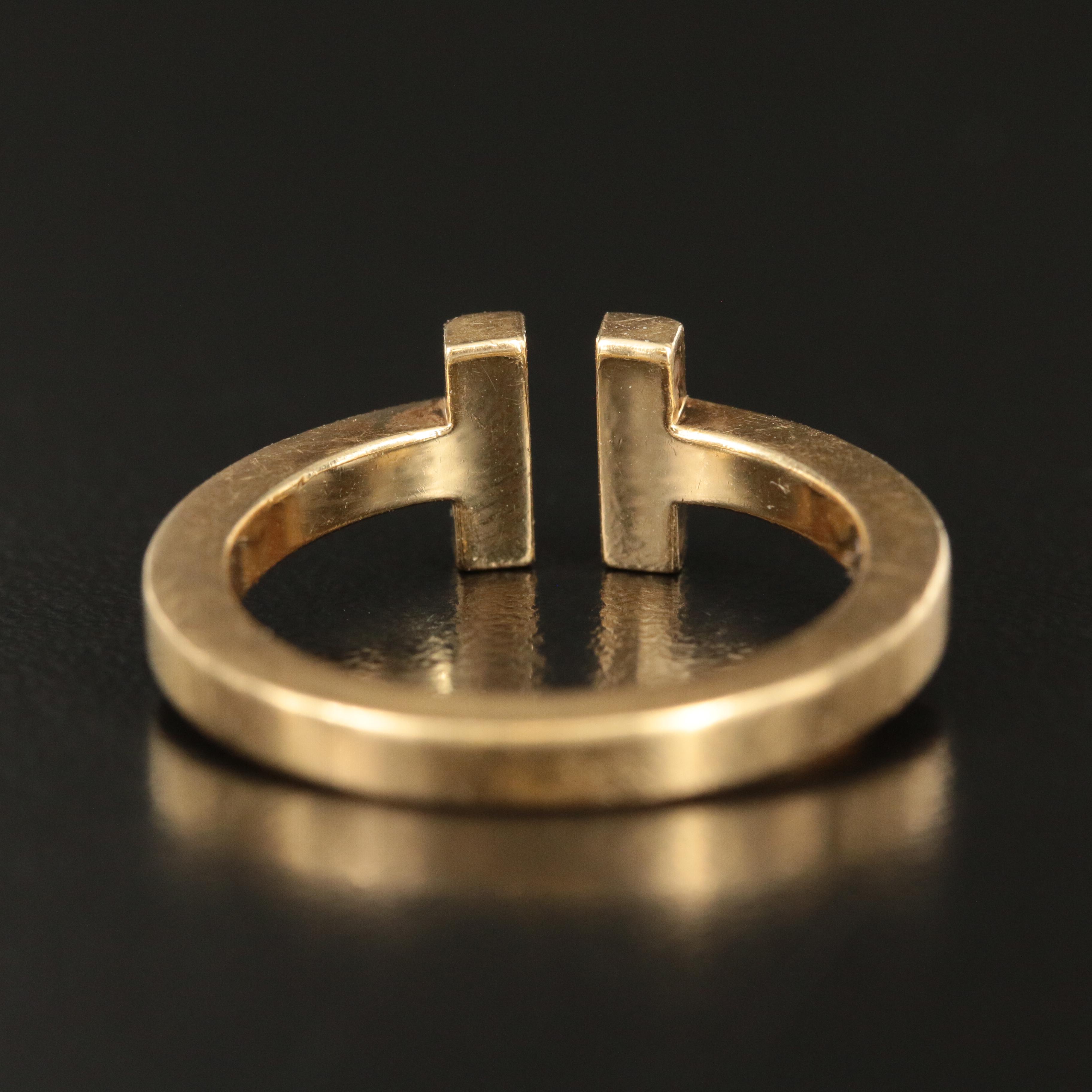 Tiffany & Co. "T" Square 18K Ring