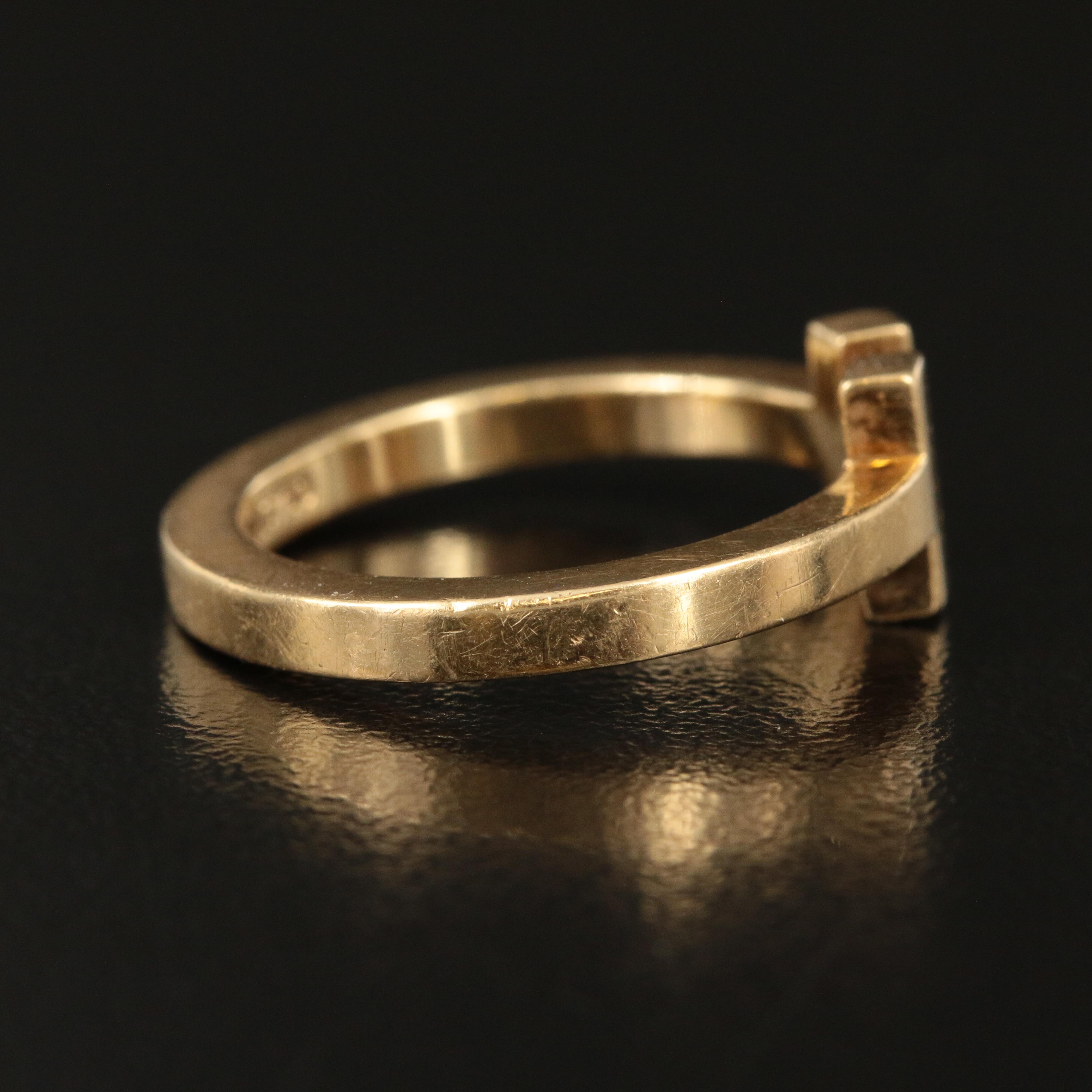 Tiffany & Co. "T" Square 18K Ring