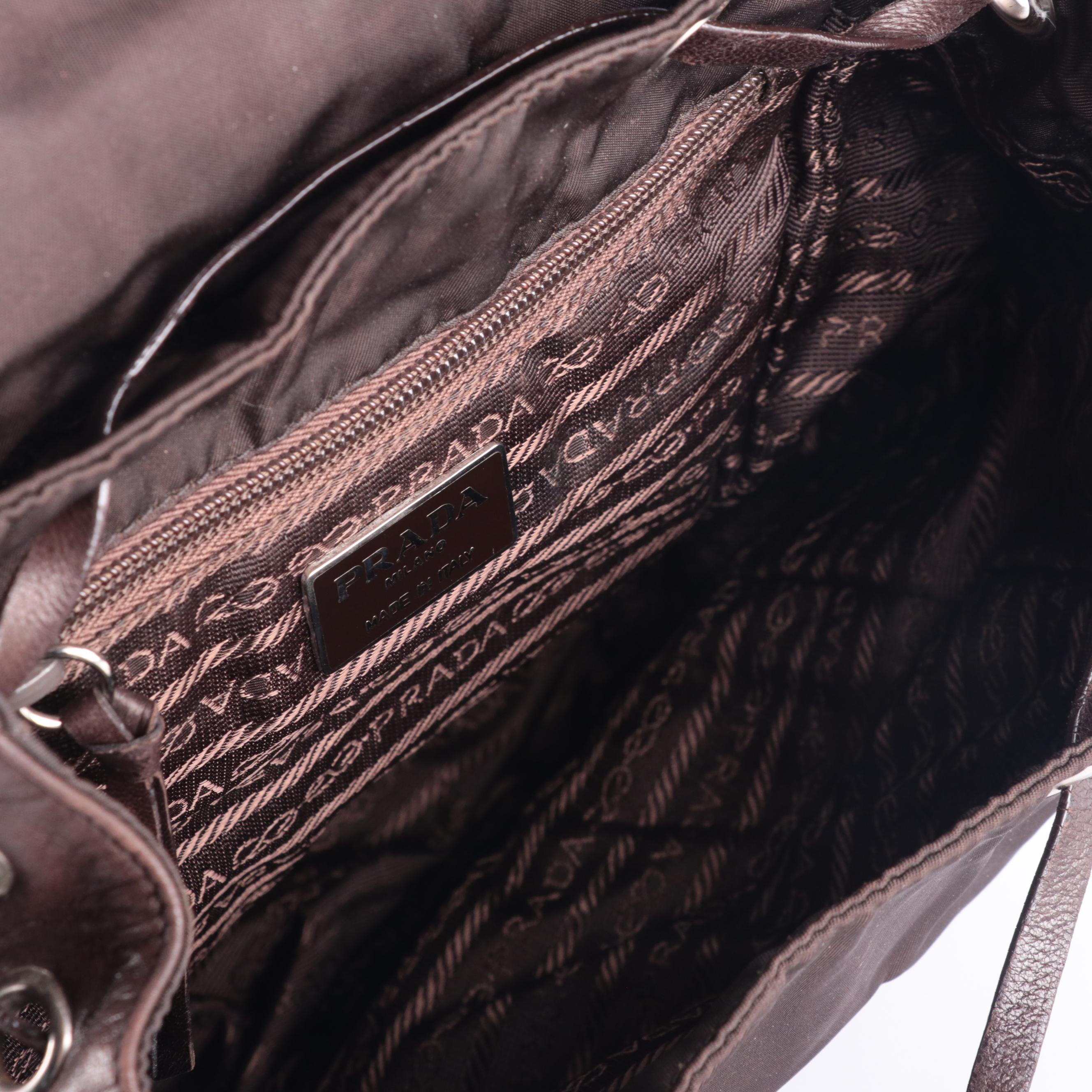 Prada Black Tessuto Nylon Drawstring Backpack