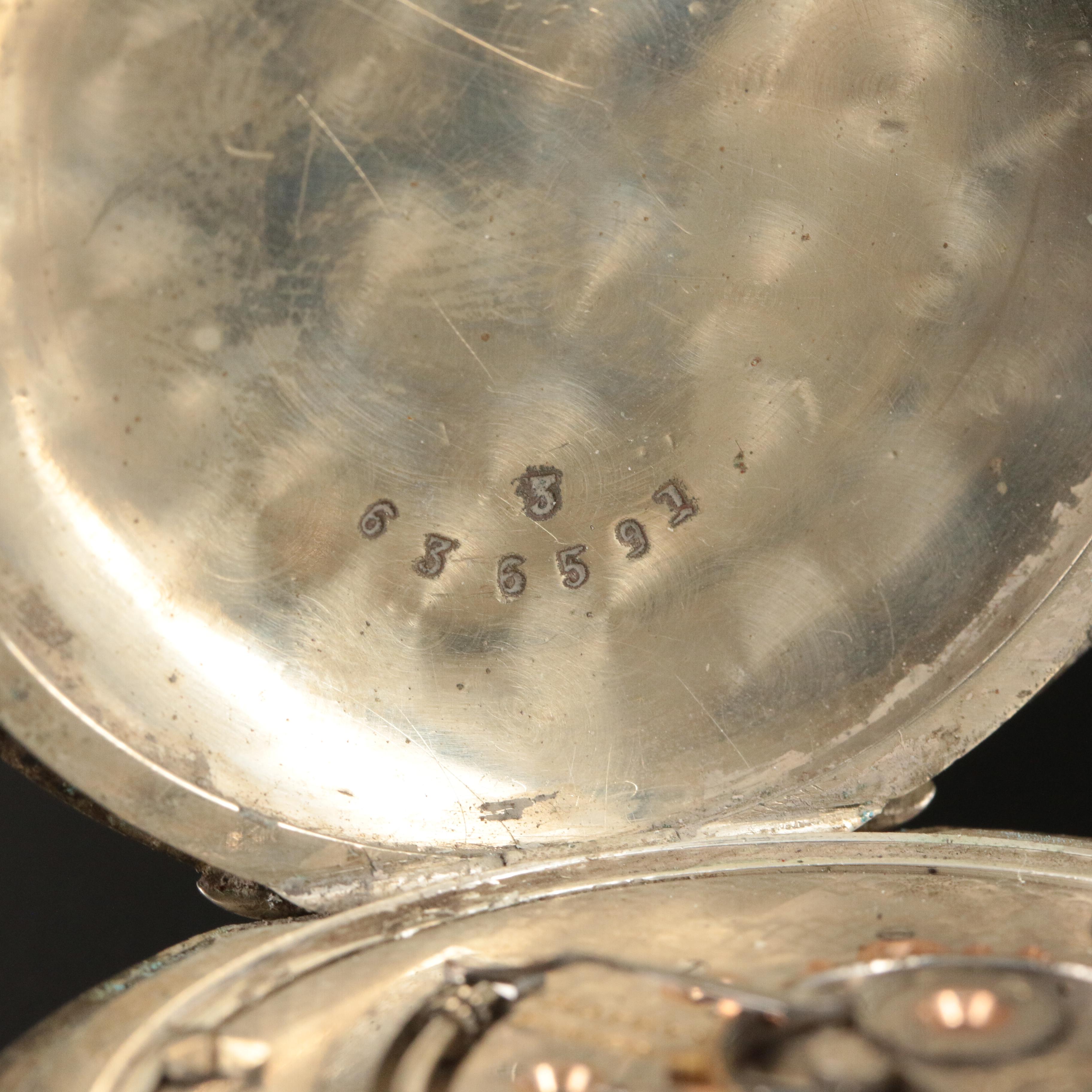 1902 Elgin Coin Silver Railroad-Grade "Father Time" Pocket Watch