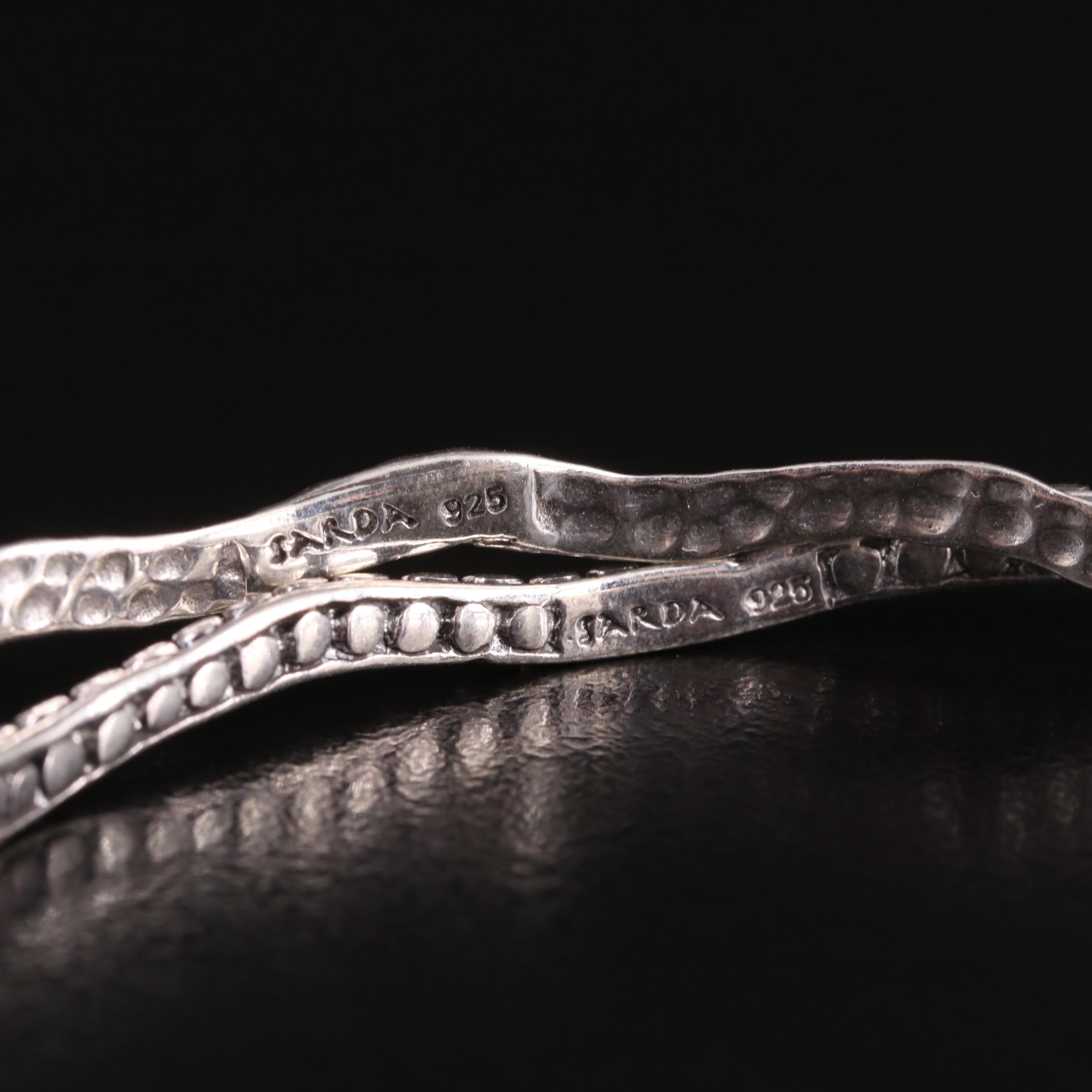 Sarda Sterling Scalloped Two Bangle Bracelet